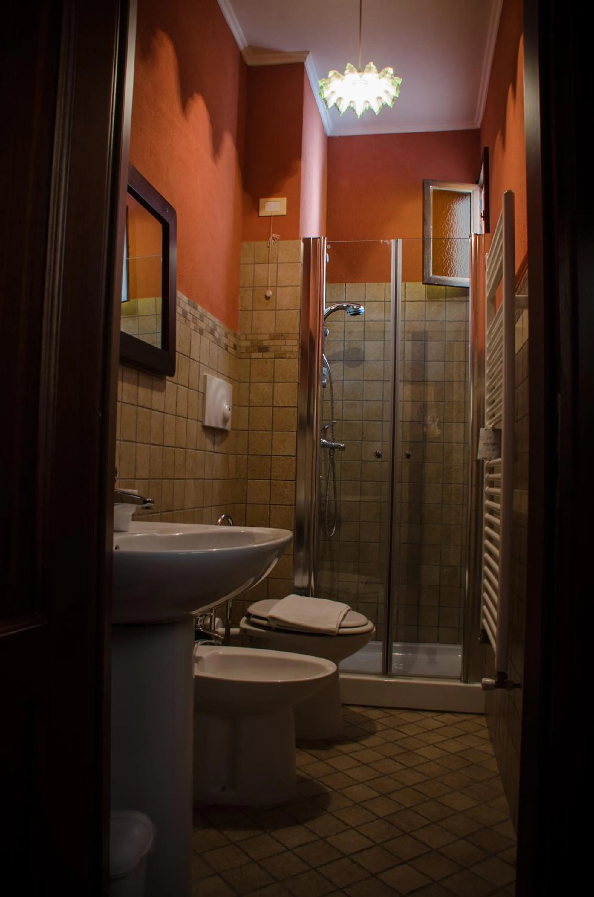 Shower in Bed and breakfast La Sentinella
