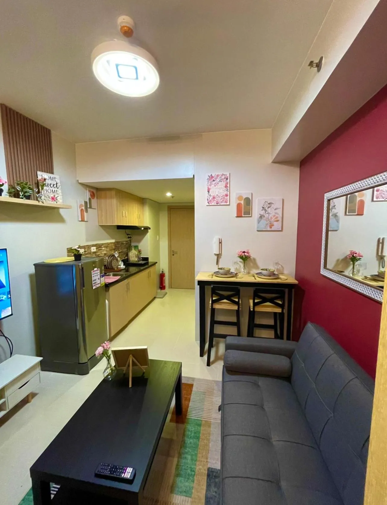 Living room in Grass Residences Aesthetic Staycation