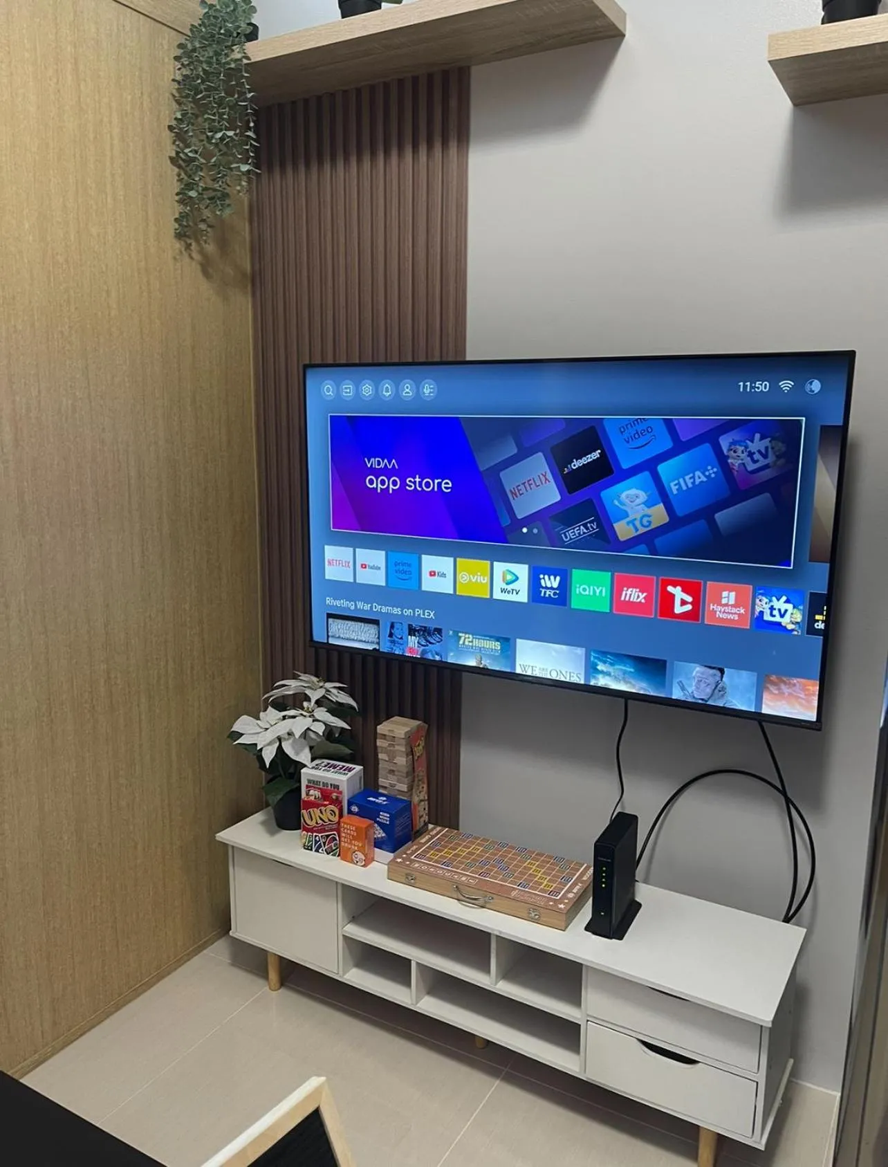 TV and multimedia in Grass Residences Aesthetic Staycation