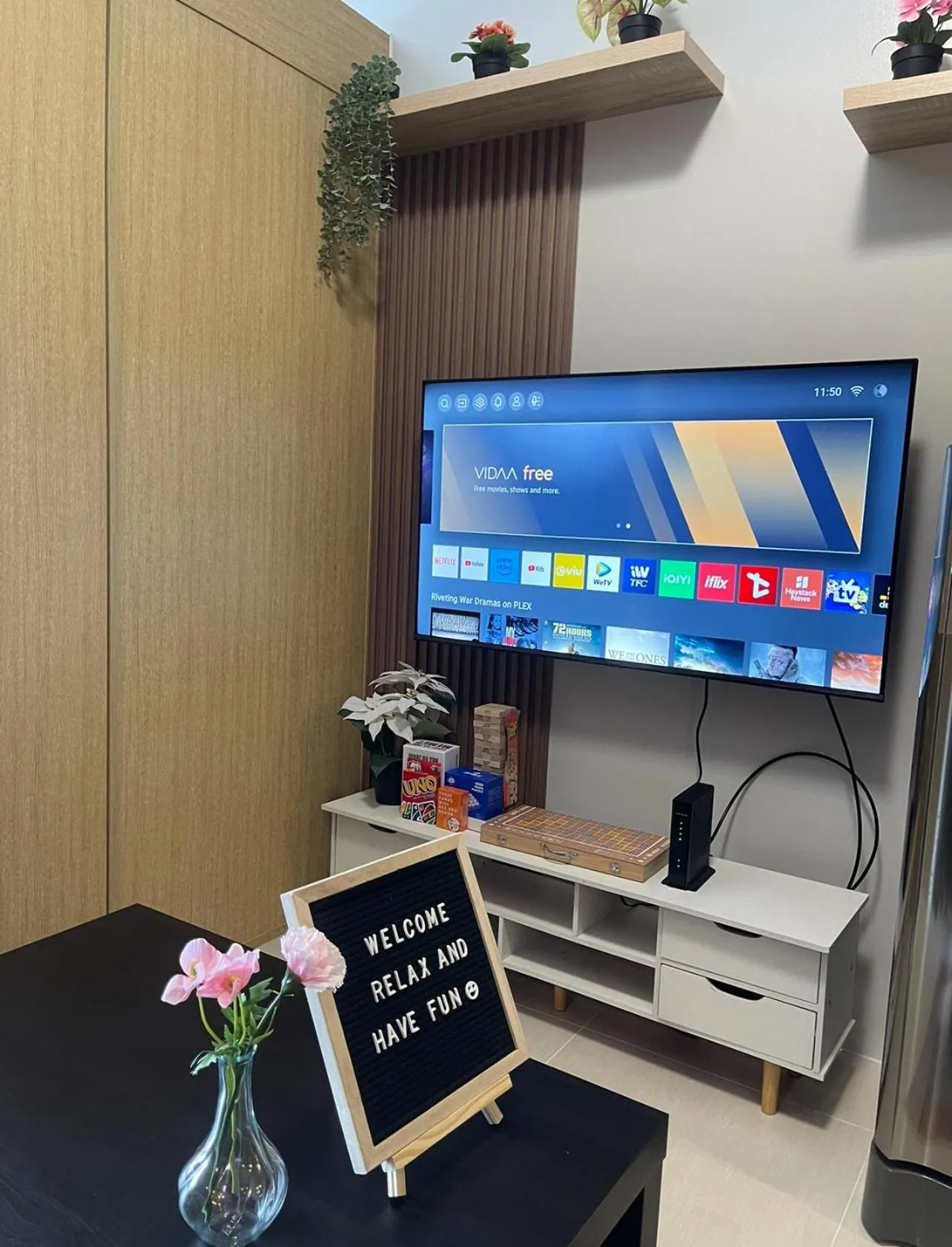 TV and multimedia in Grass Residences Aesthetic Staycation