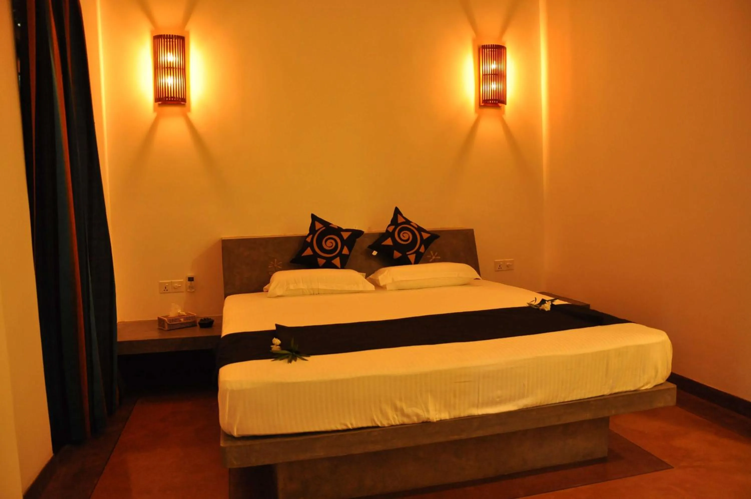 Bed in Green Villa Unawatuna