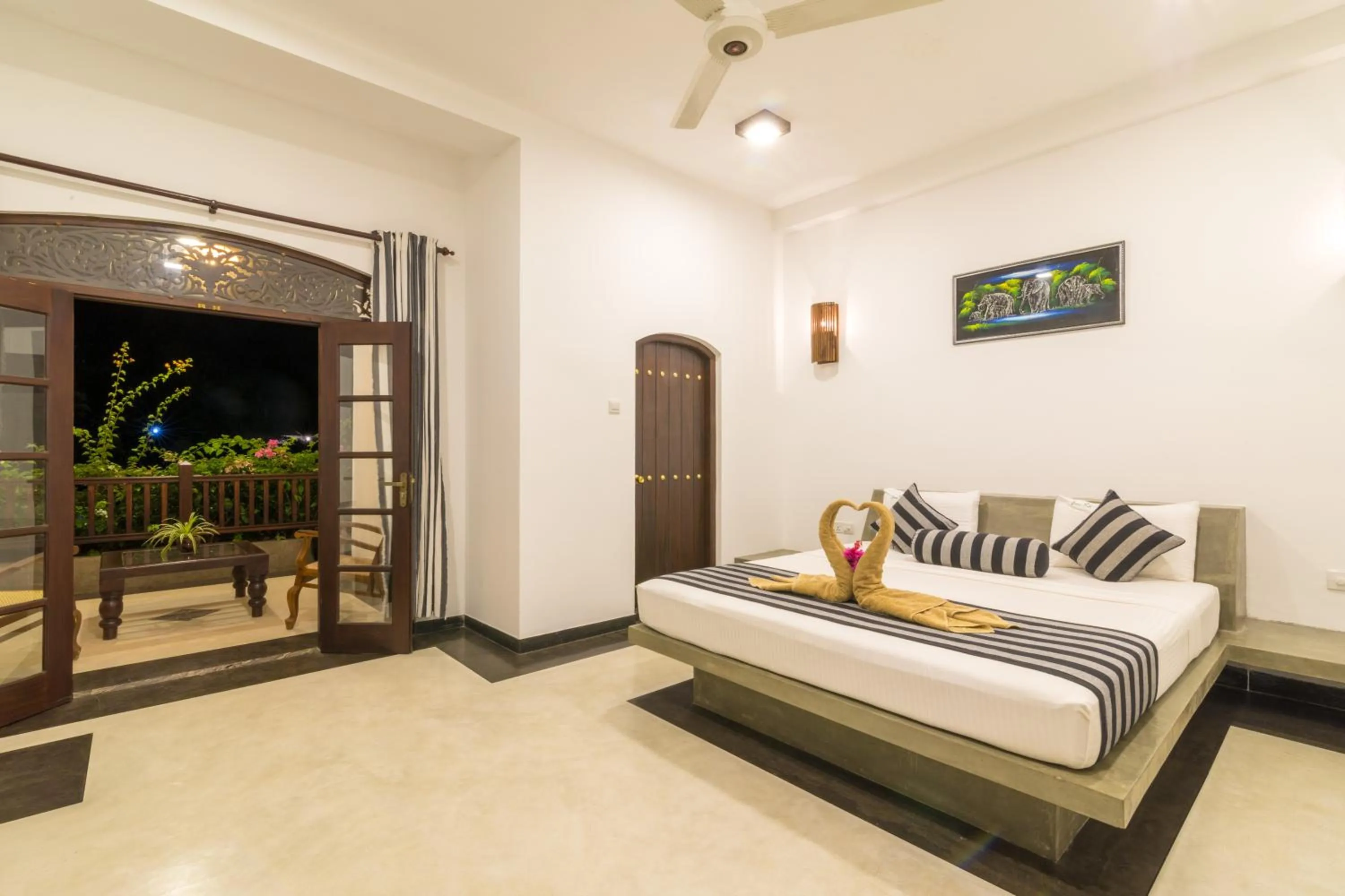 Bedroom, Bed in Green Villa Unawatuna