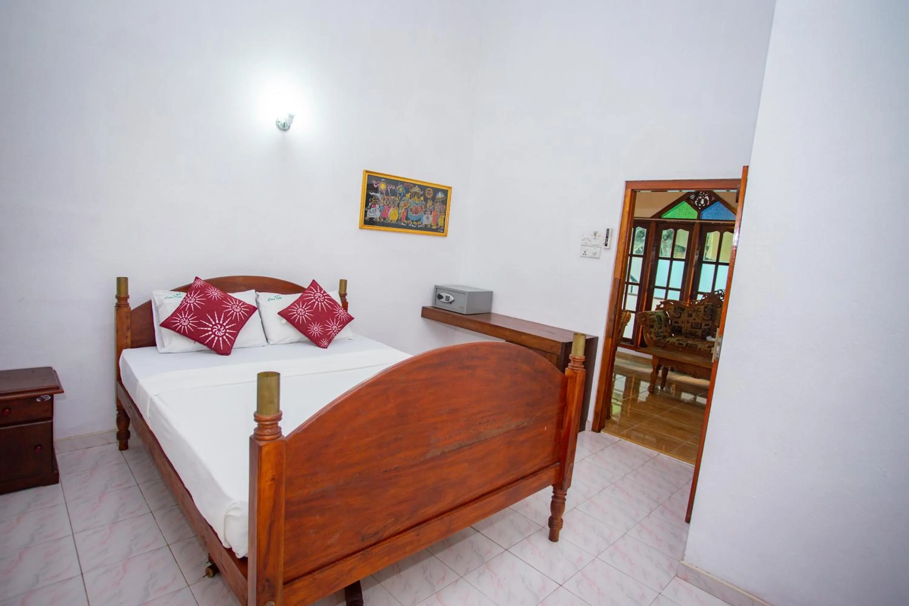 Bed in Green Villa Unawatuna