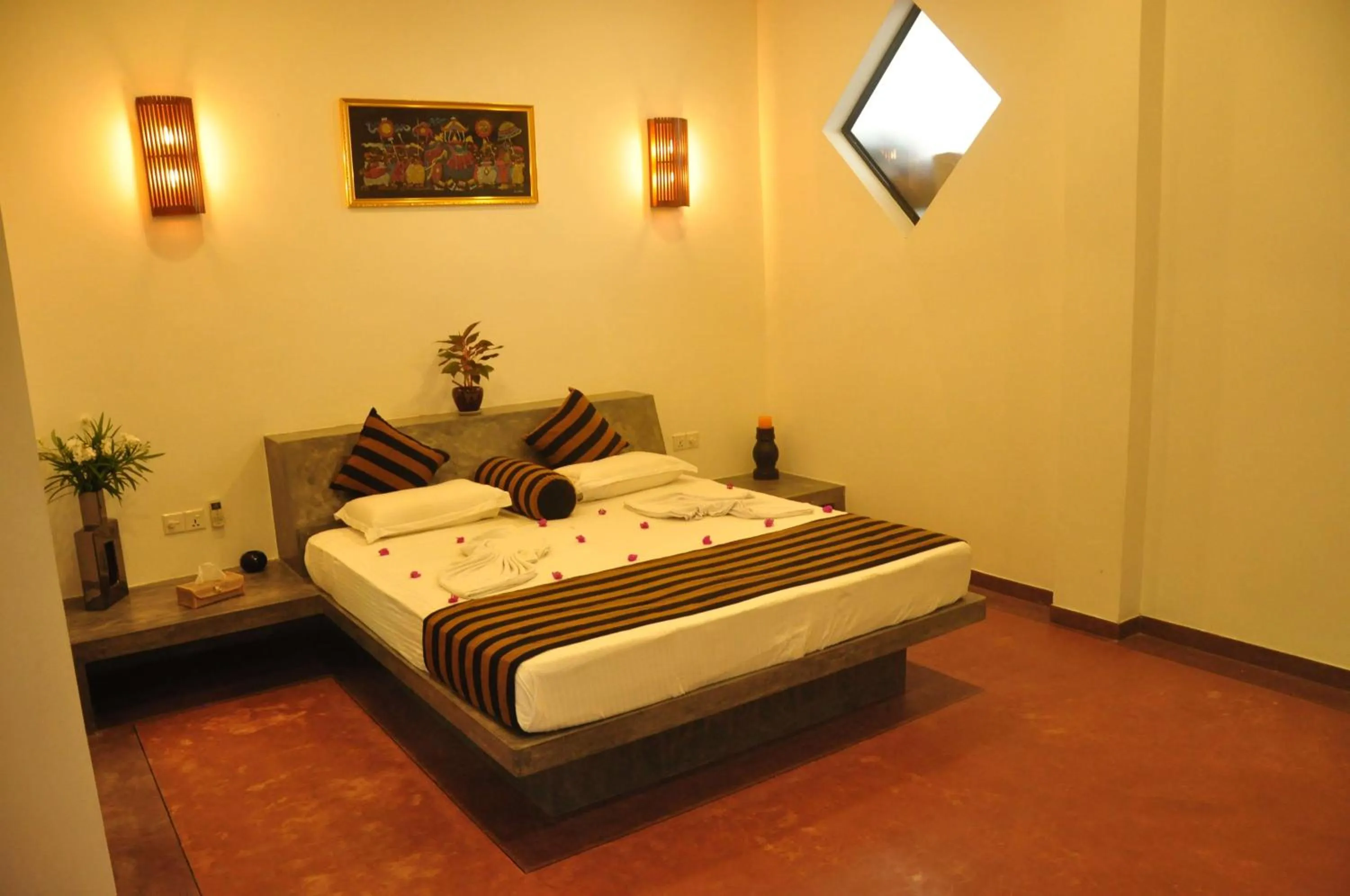 Bedroom, Bed in Green Villa Unawatuna