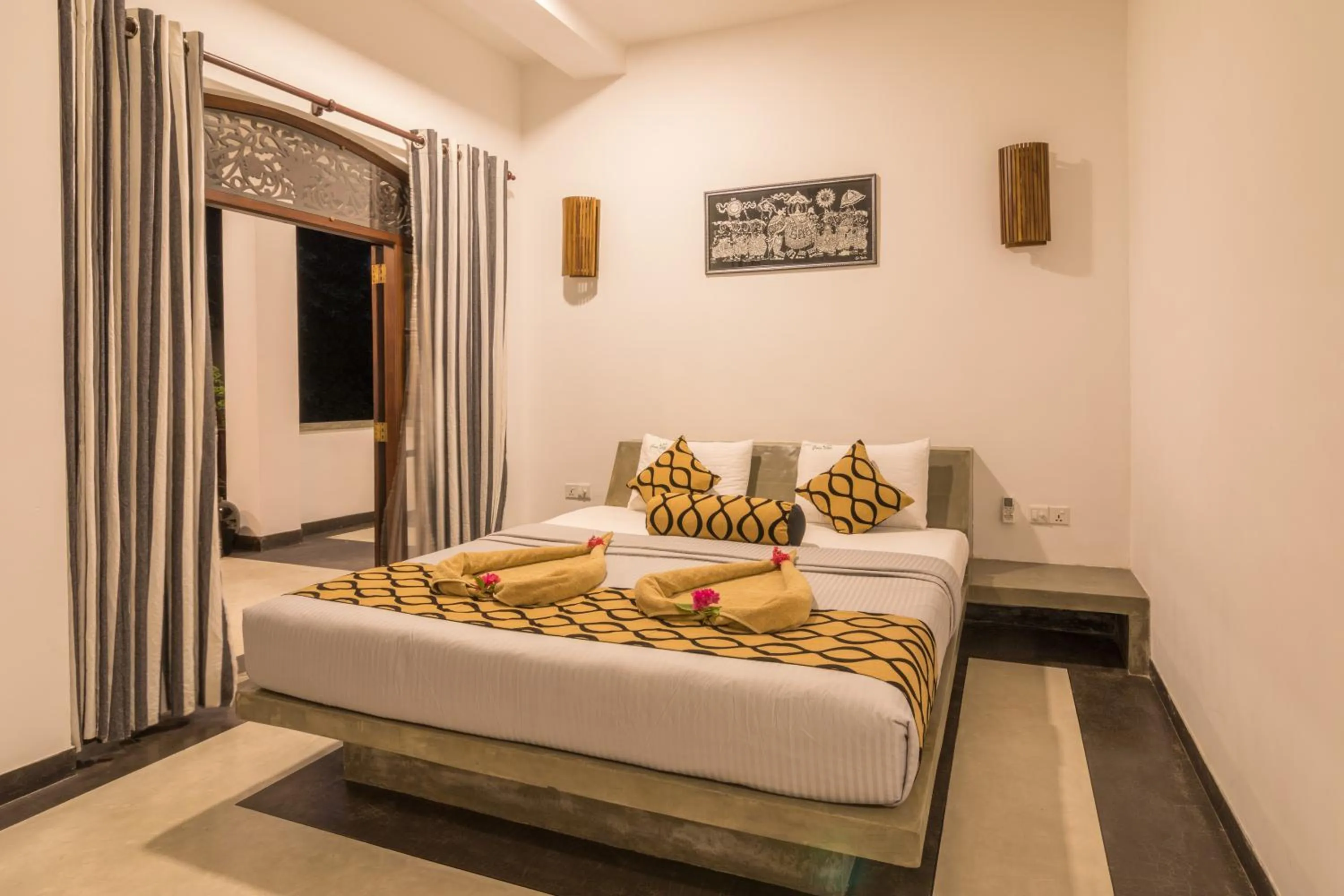 Bedroom, Bed in Green Villa Unawatuna