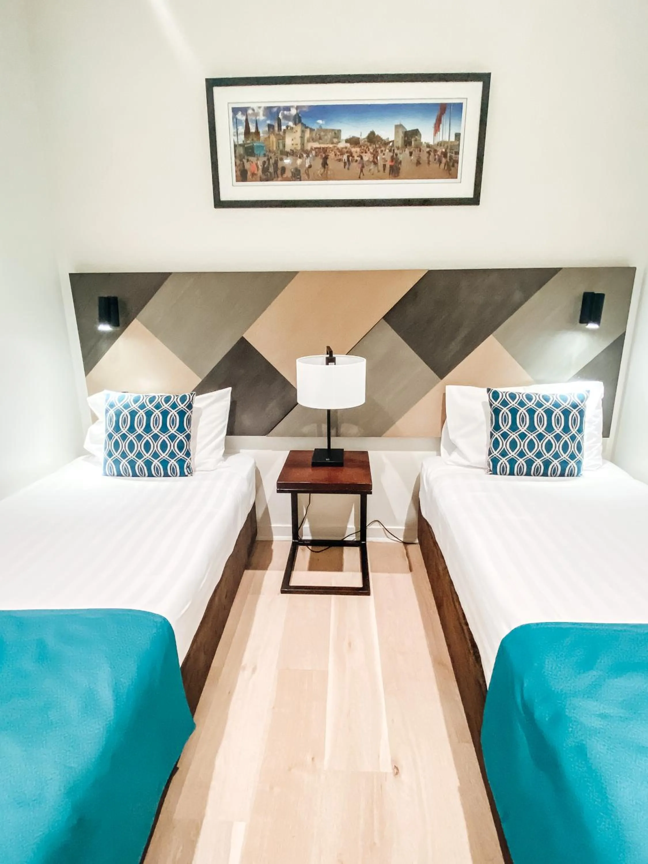 Bed in Wyndham Hotel Melbourne