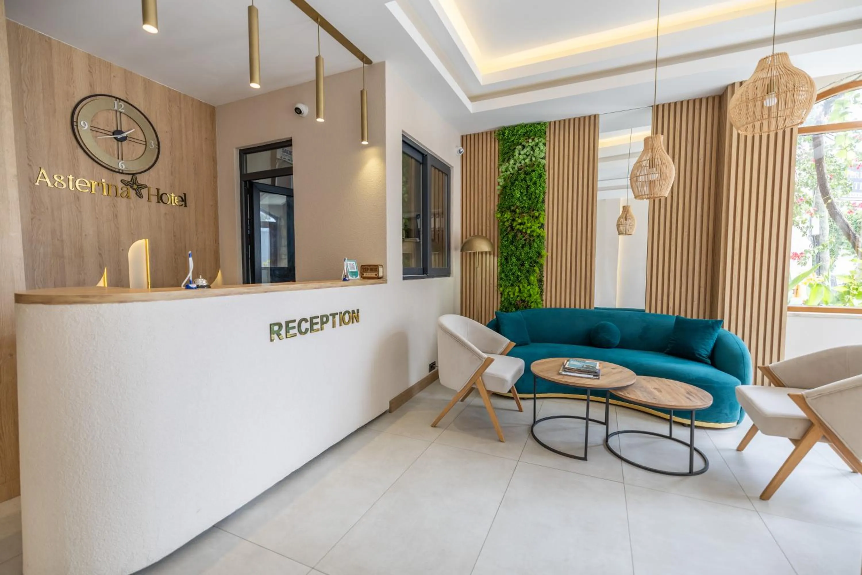 Lobby or reception in Asterina Hotel
