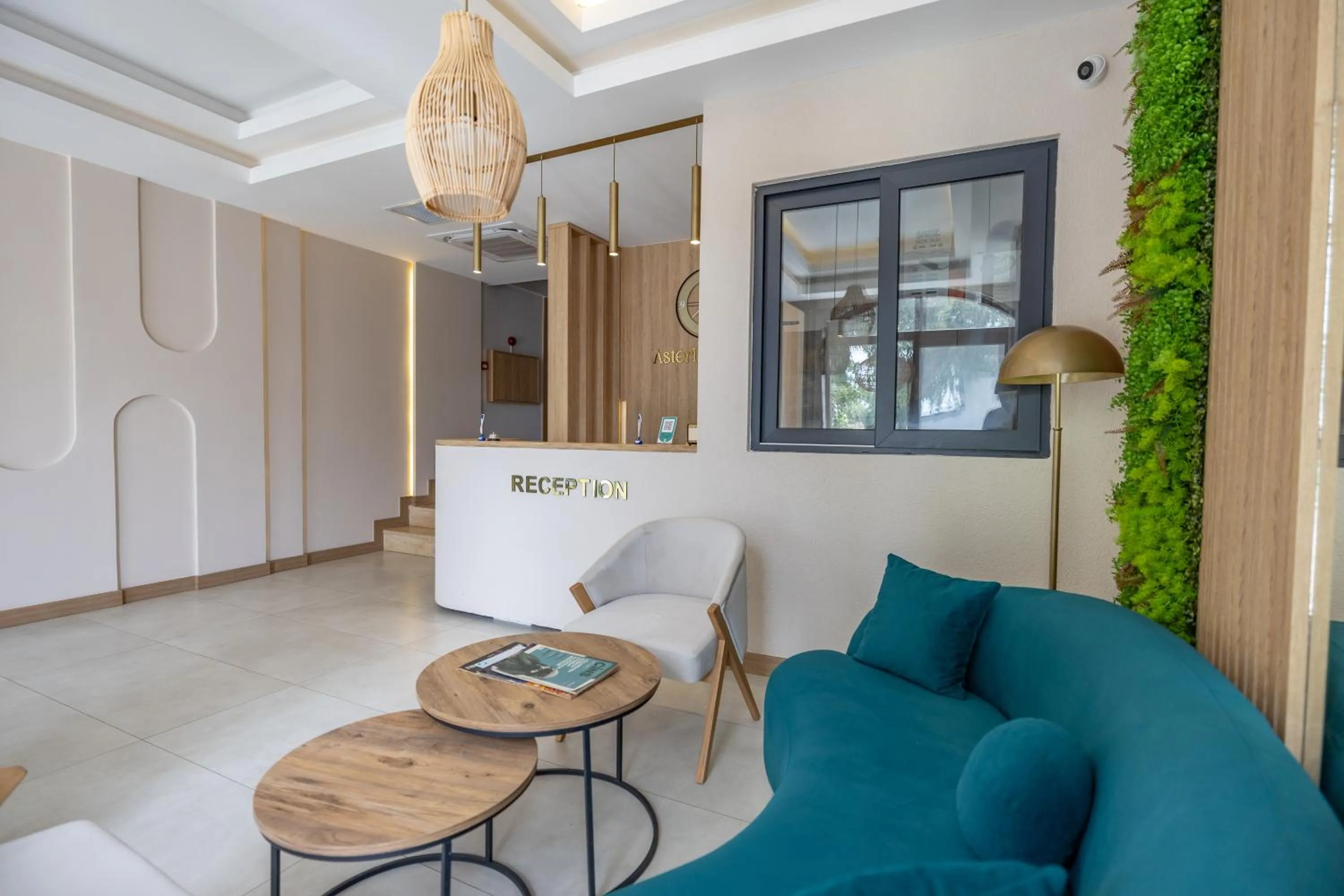 Lobby or reception in Asterina Hotel