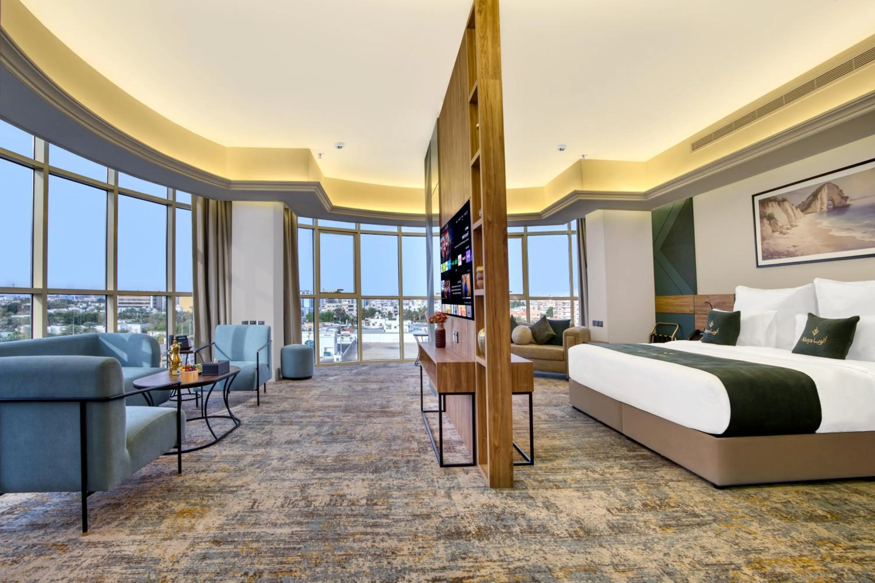 Living room, Bed in Aluya Hotel