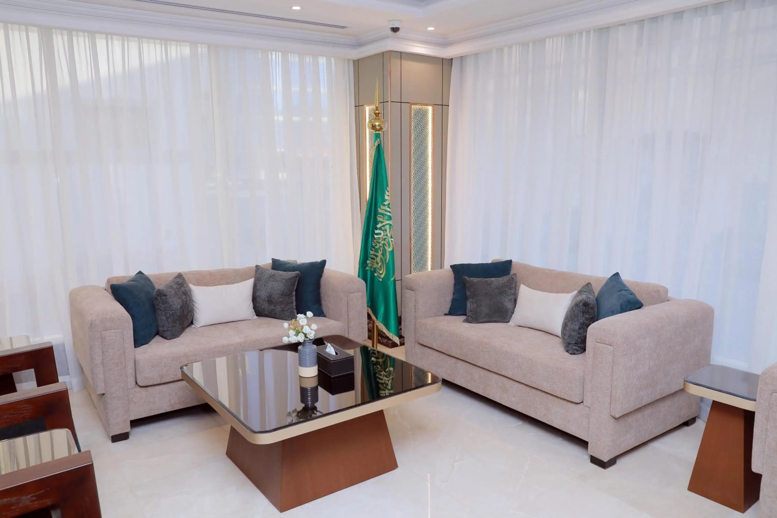 Seating area in Aluya Hotel