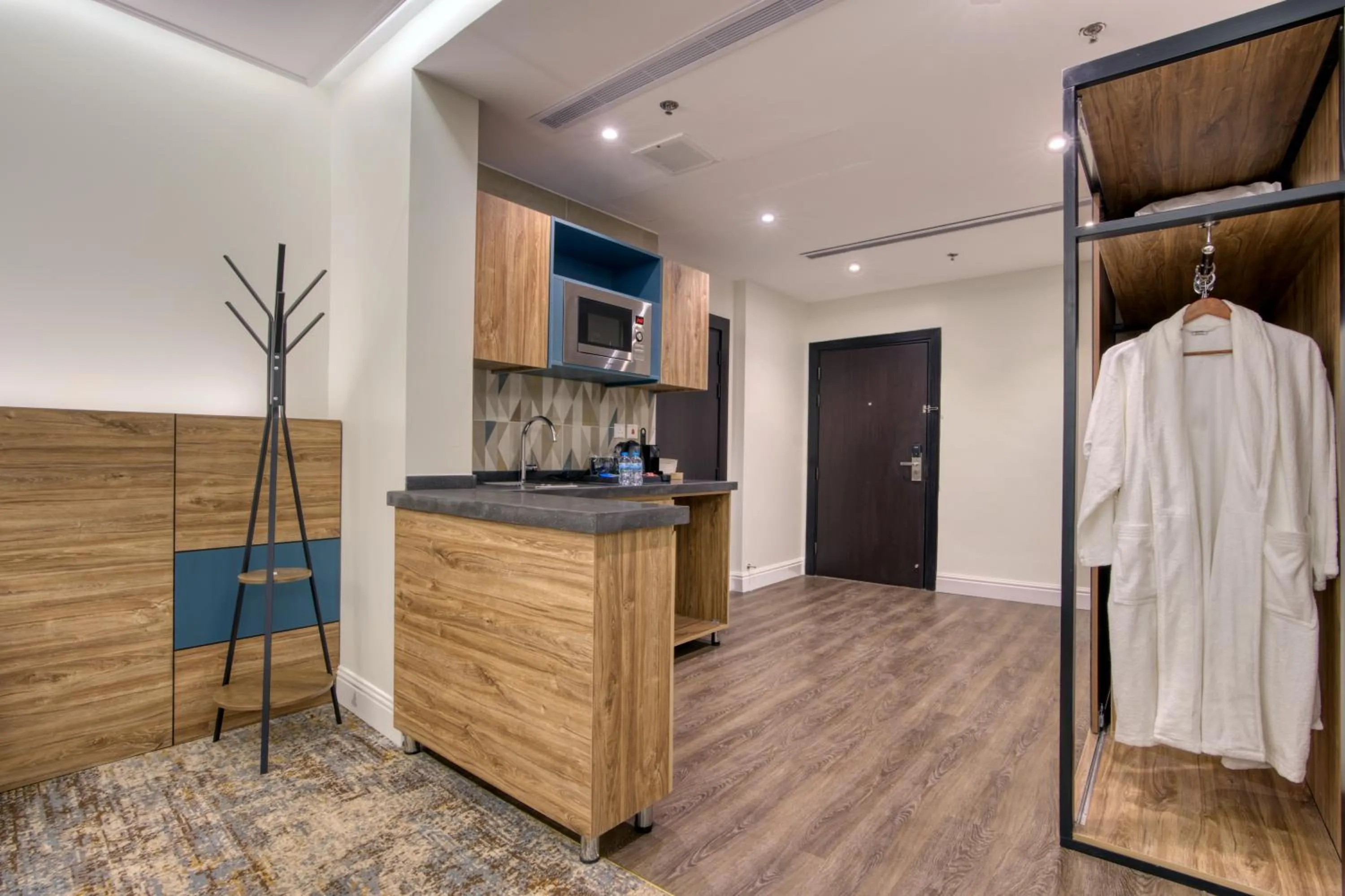 Kitchen or kitchenette in Aluya Hotel