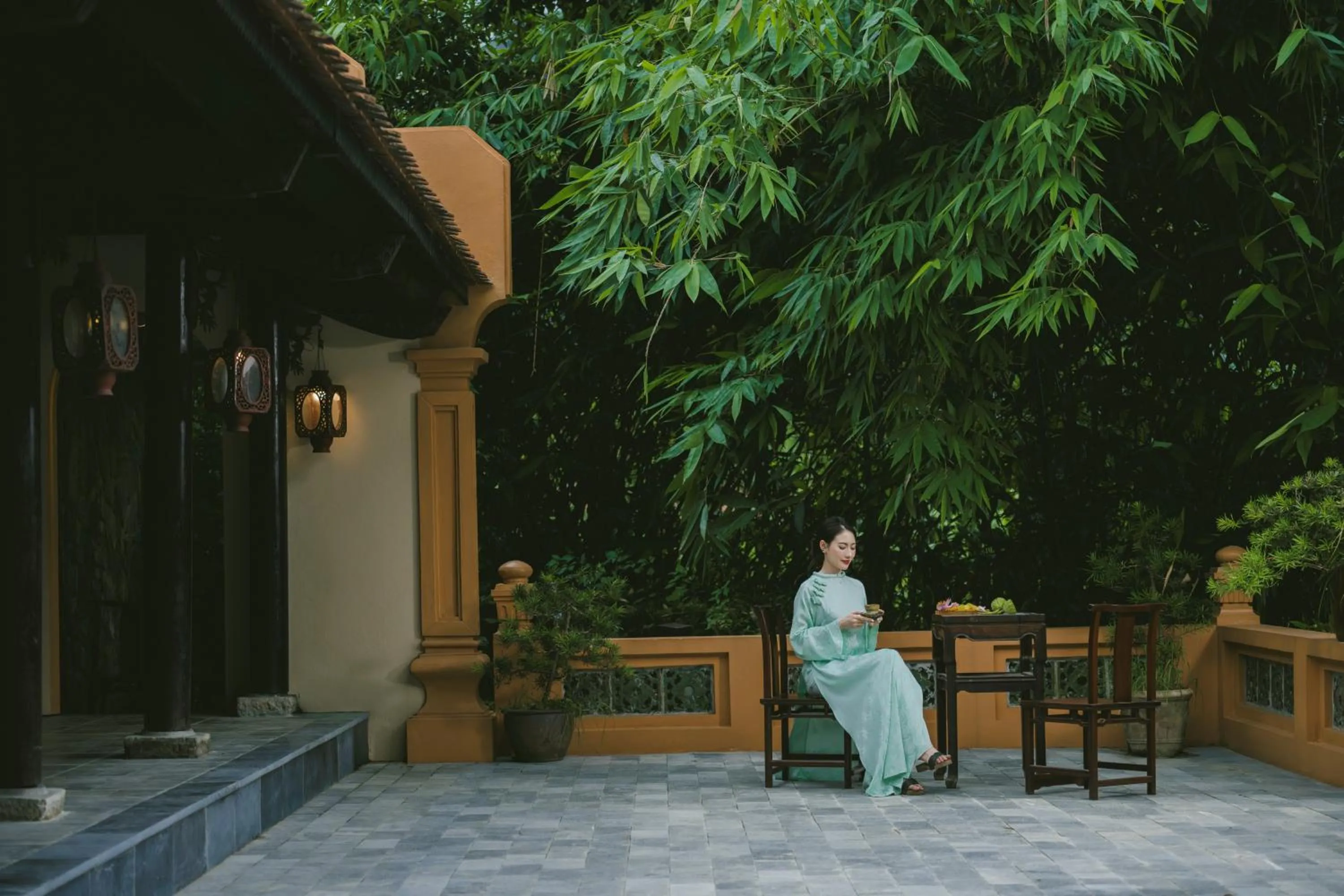 Patio in Jiva Hoa Lu Retreat