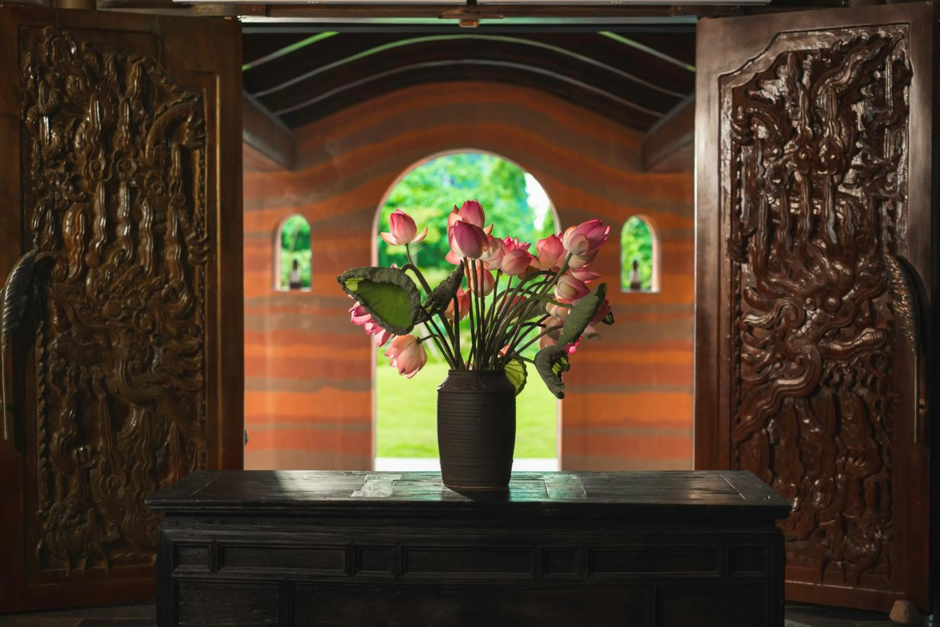 Decorative detail in Jiva Hoa Lu Retreat