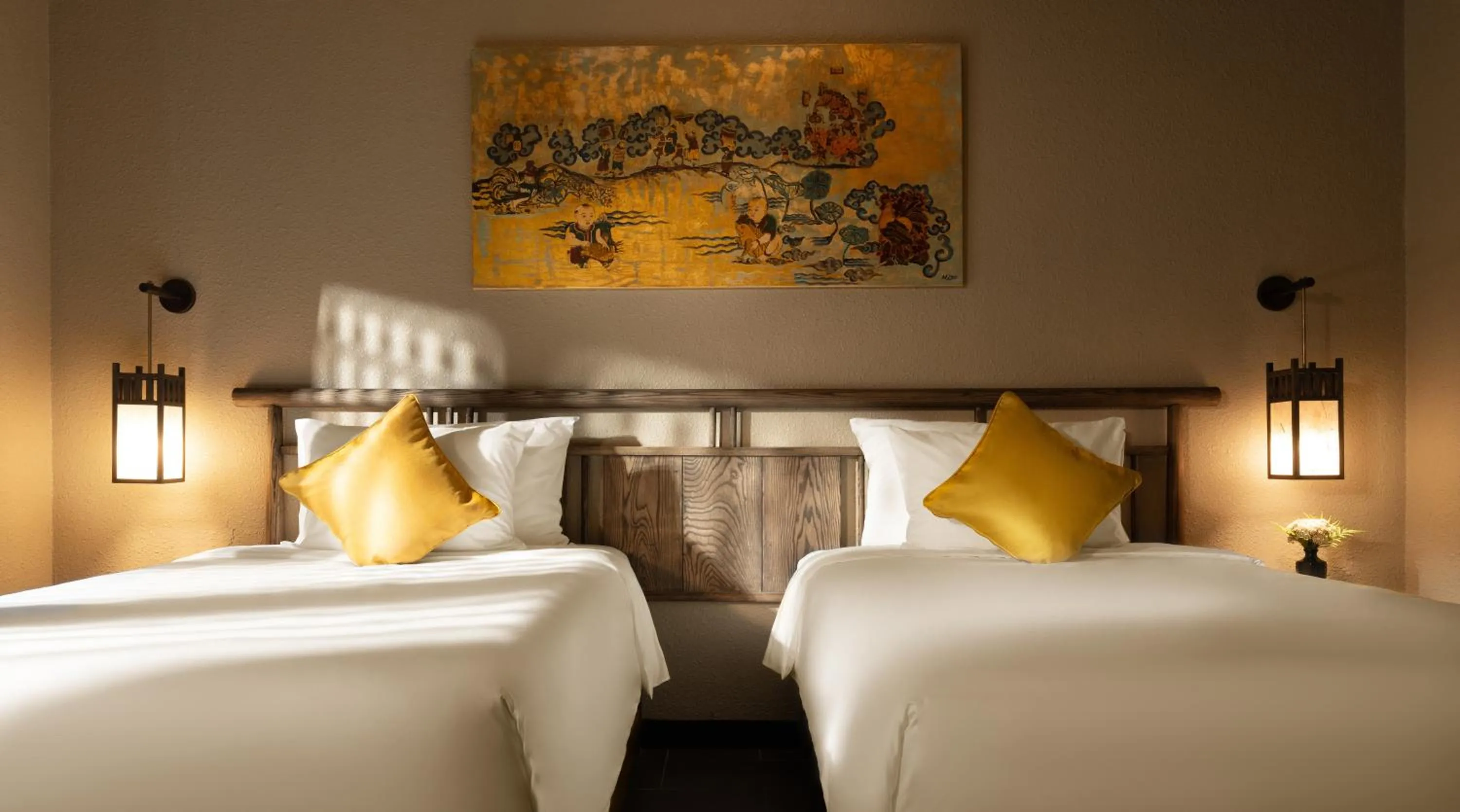 Bed in Jiva Hoa Lu Retreat