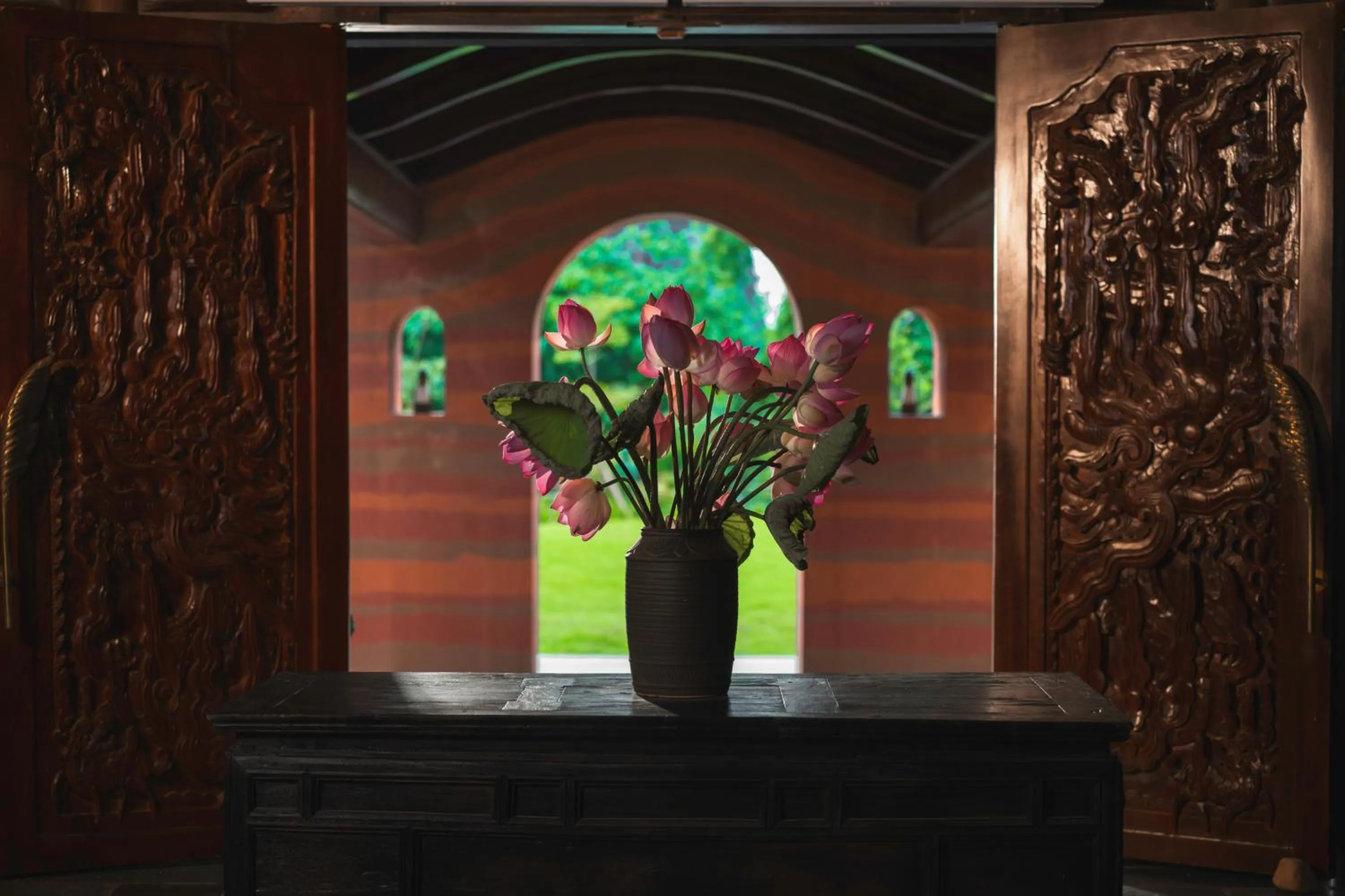 Decorative detail in Jiva Hoa Lu Retreat