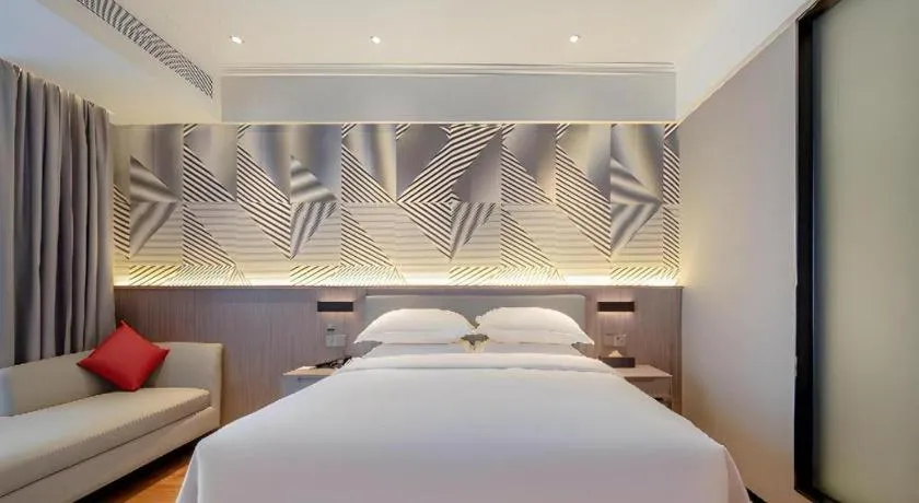 Bed in Borrman Hotel Nanning Wuming Center