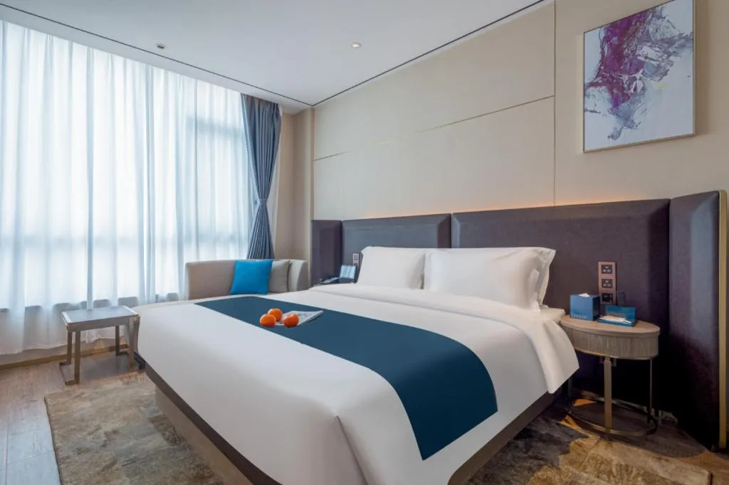 Bed in Echarm Hotel Zhuzhou Liling
