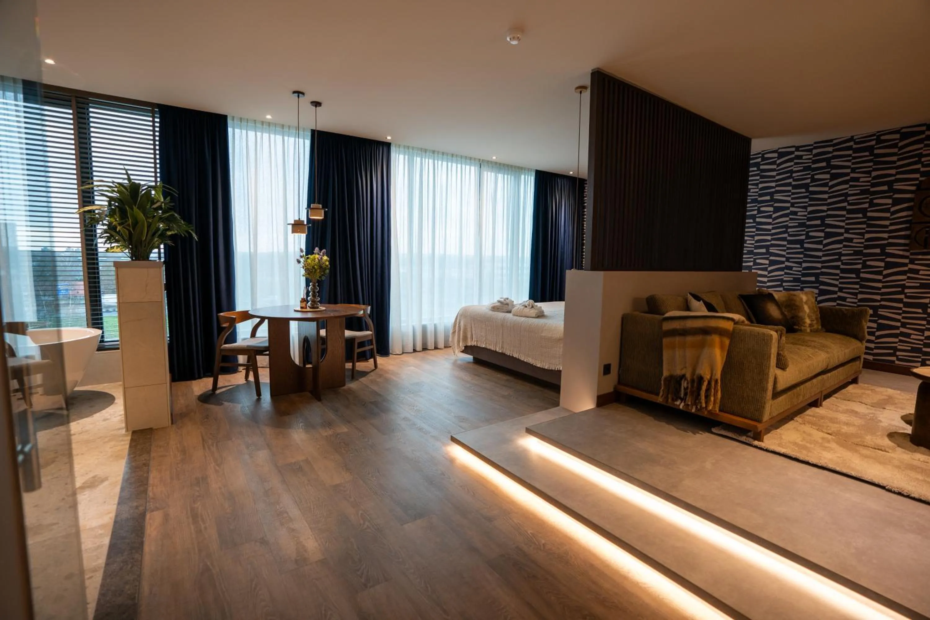 Seating area, Bed in Van der Valk hotel Veenendaal