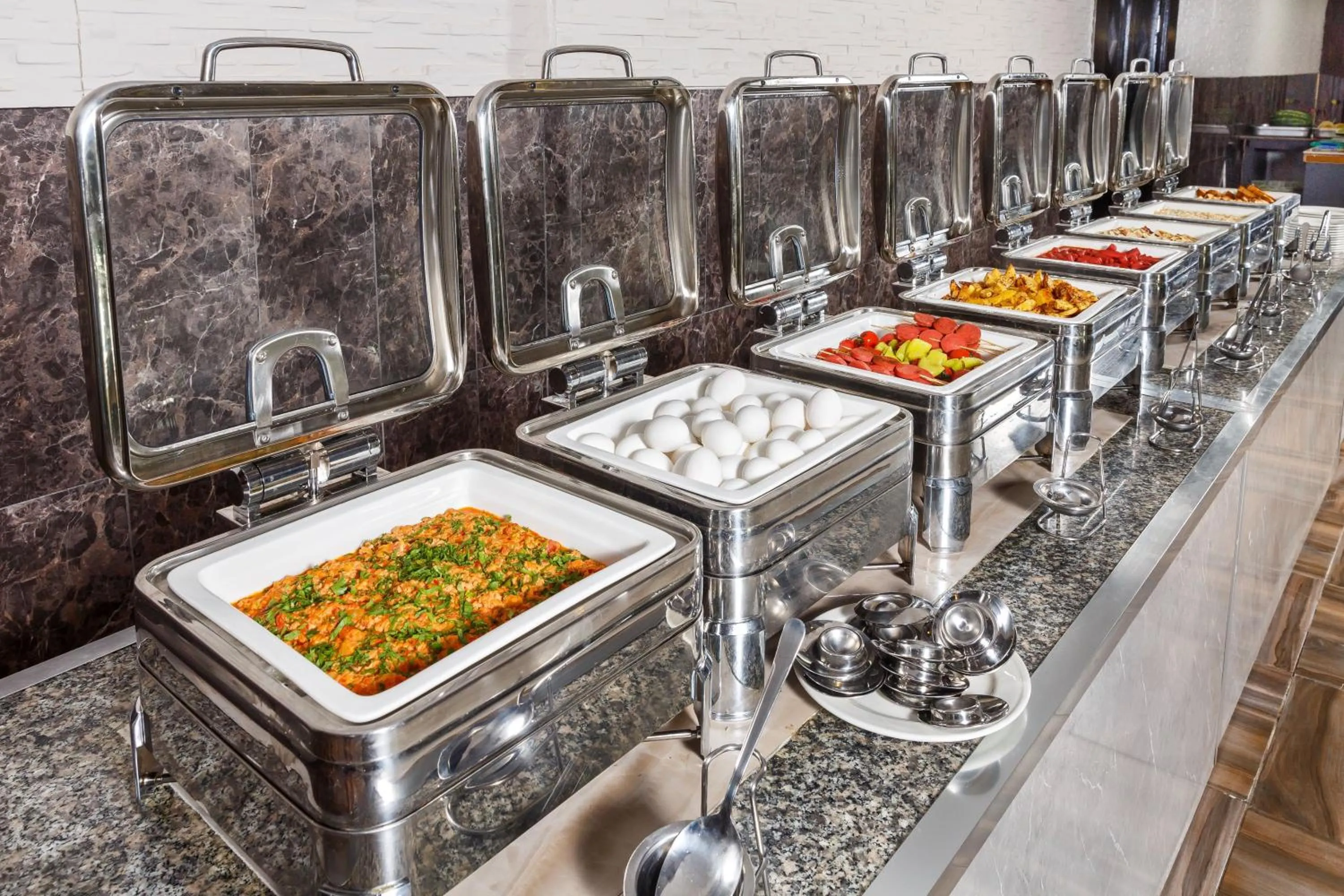 Kitchen or kitchenette in Dedeman Kemer Resort - Ultra All Inclusive