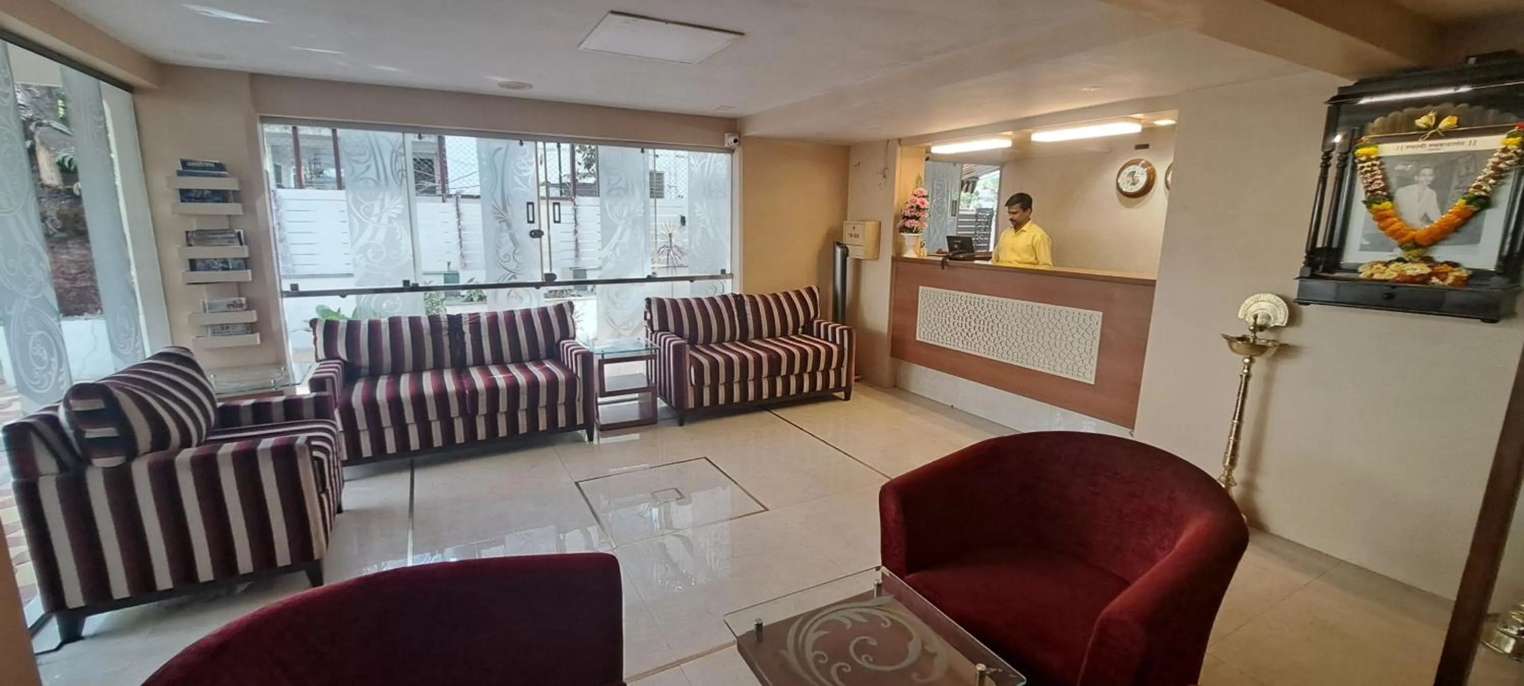 Seating area in Hotel Swaroop