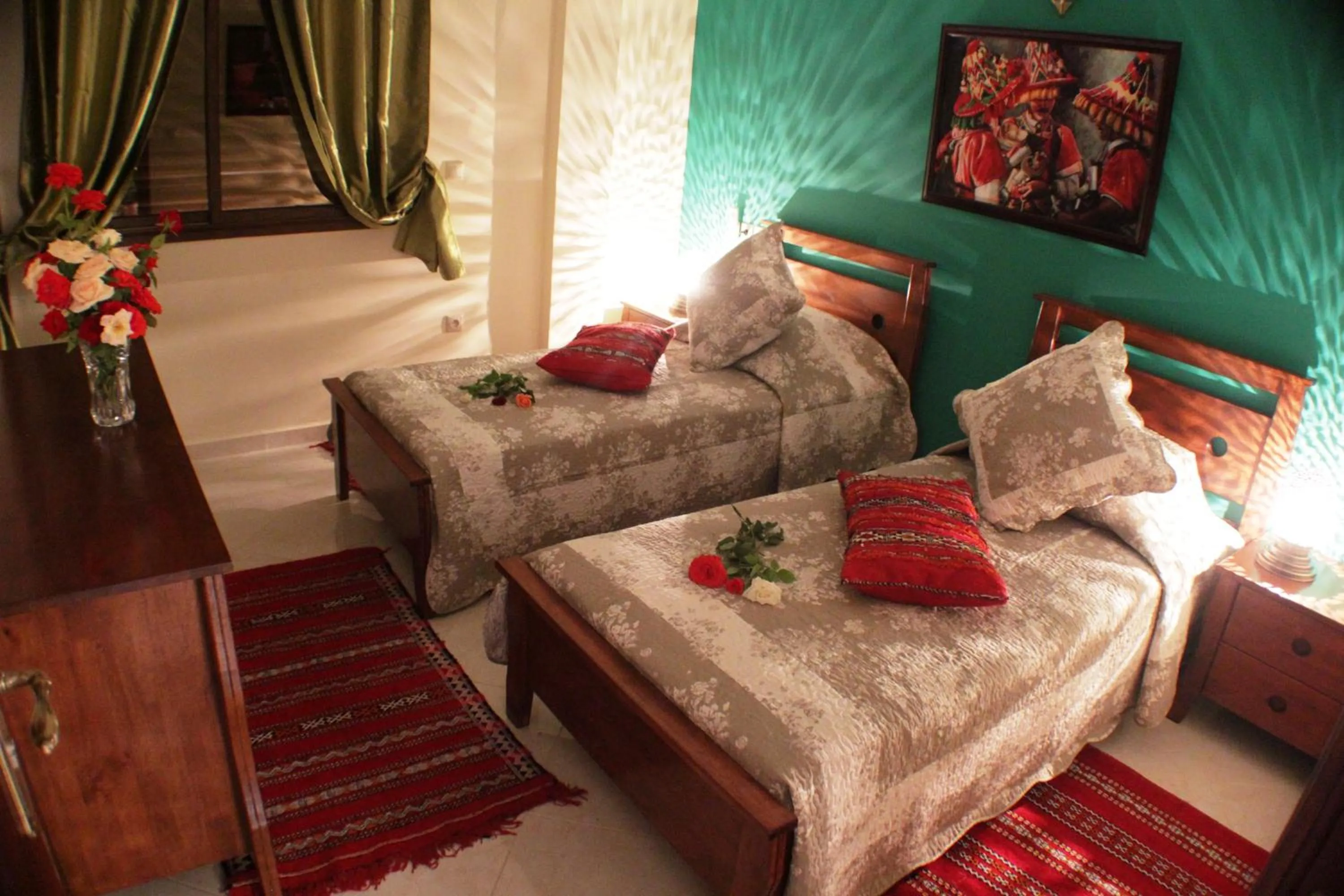 Bed in Riad Mimosa