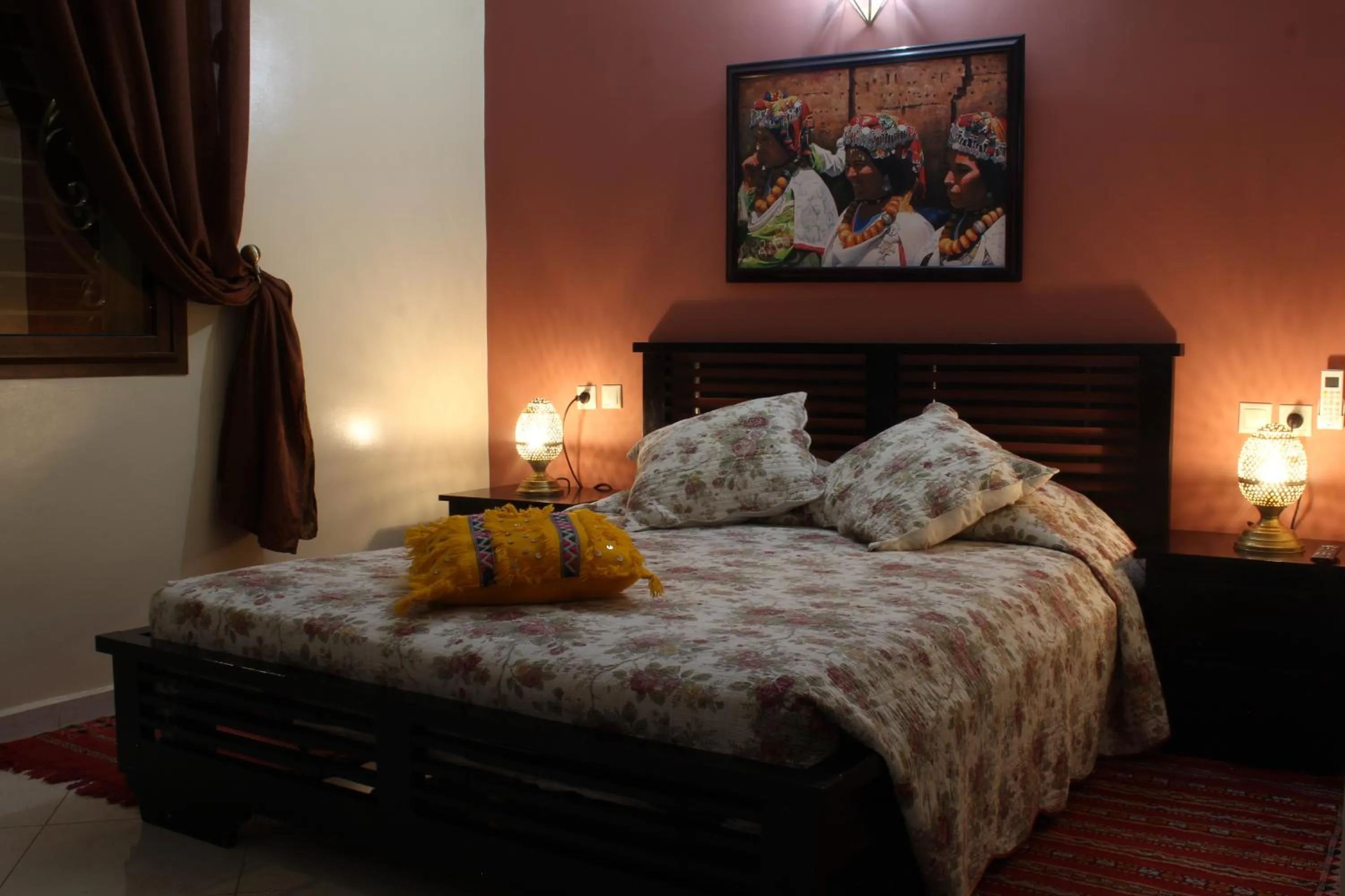 Bedroom, Bed in Riad Mimosa