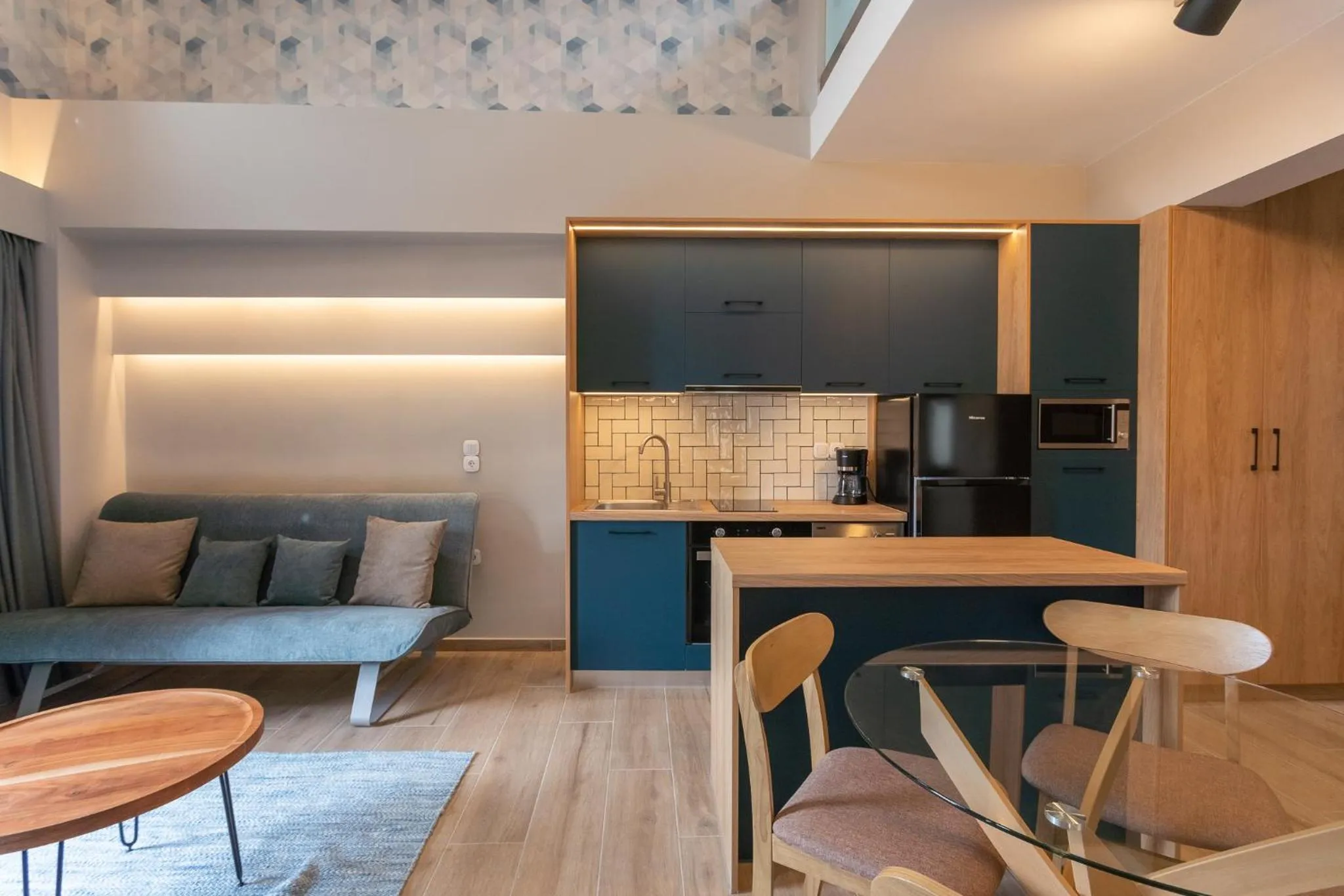 Kitchen or kitchenette in Akti Vigla Apartments