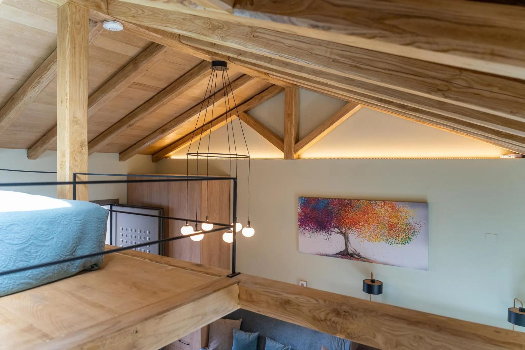 Bed in Akti Vigla Apartments