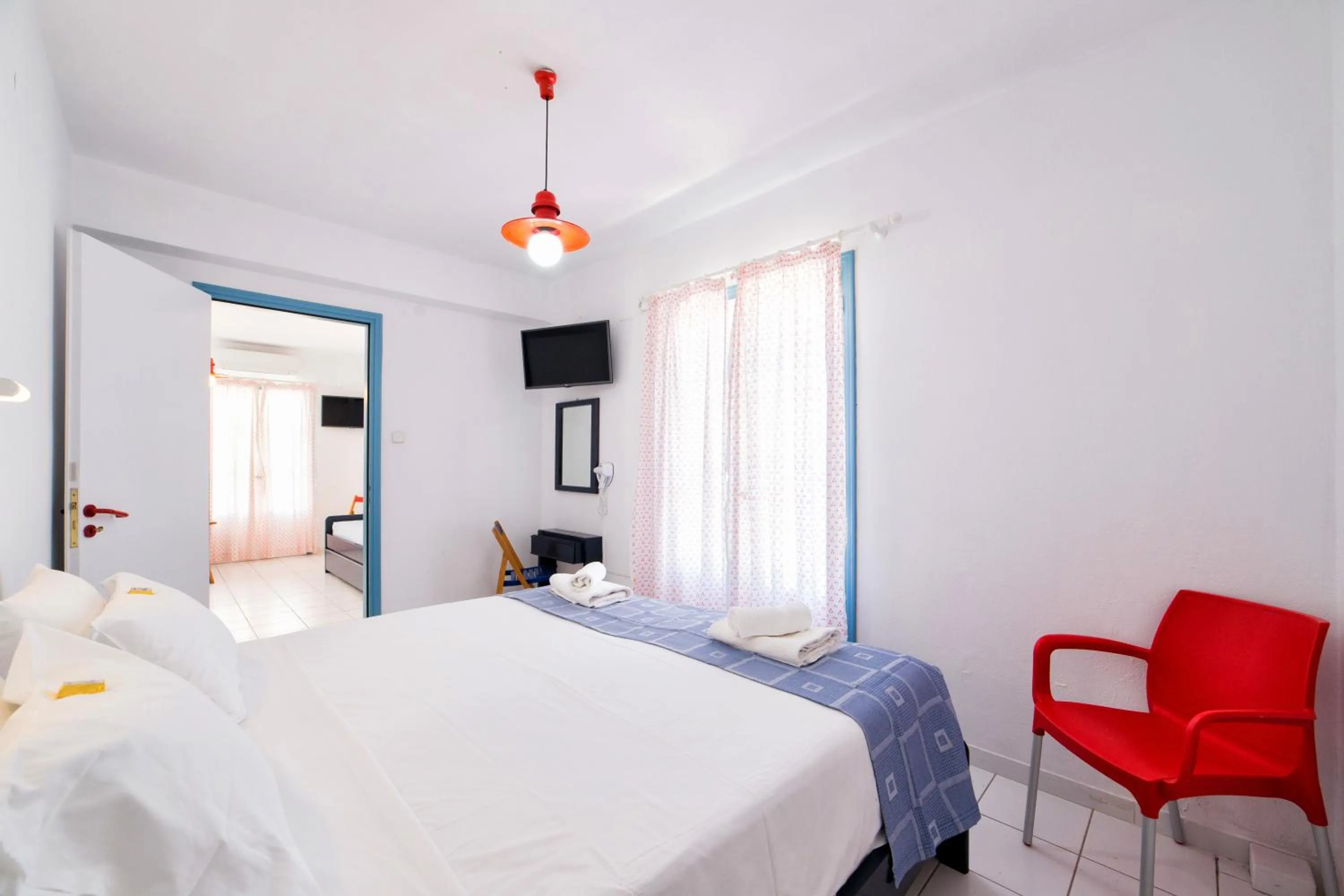 Bed in Fivos Apartments