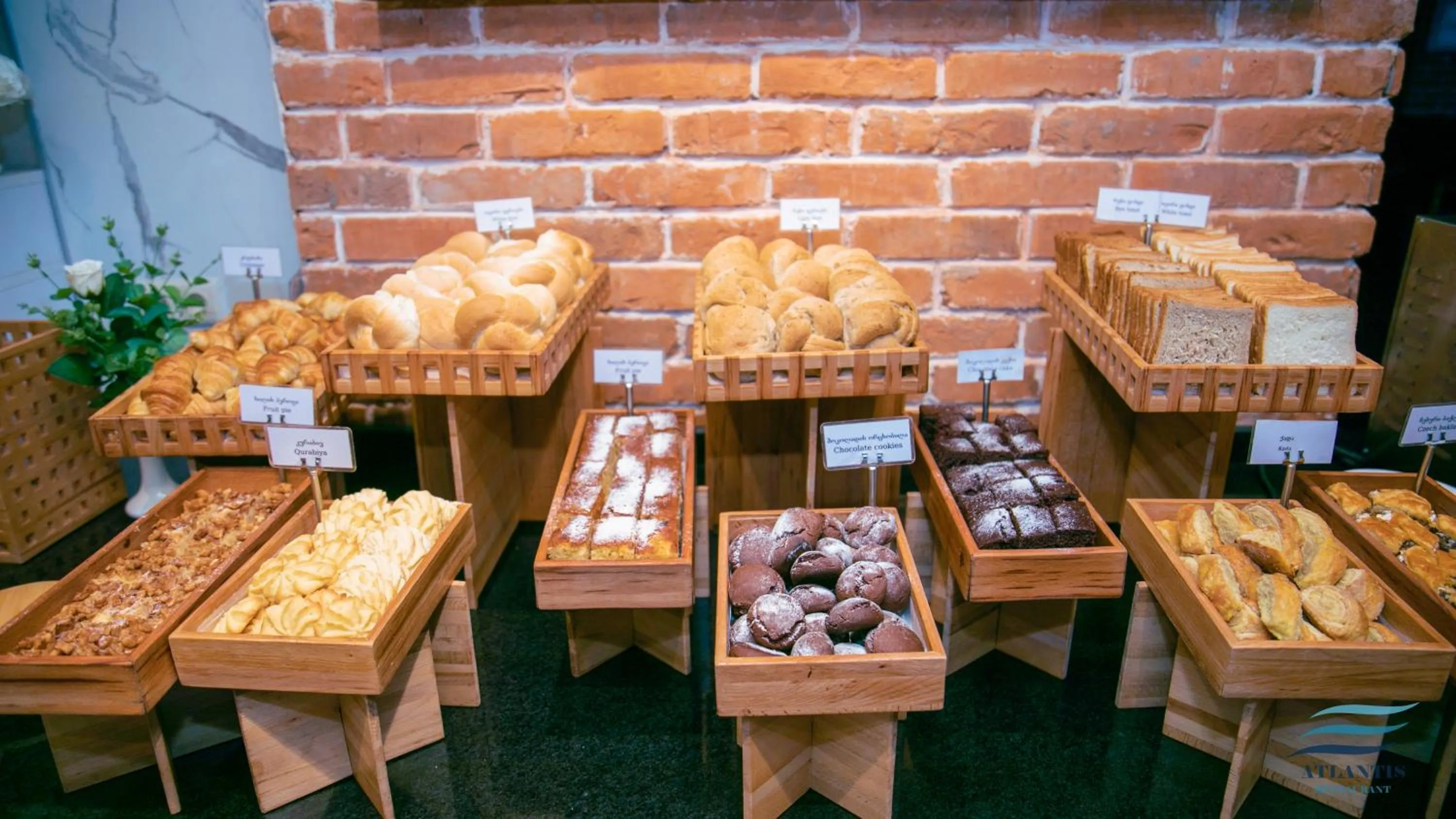 Buffet breakfast in New Wave Apart-Hotel