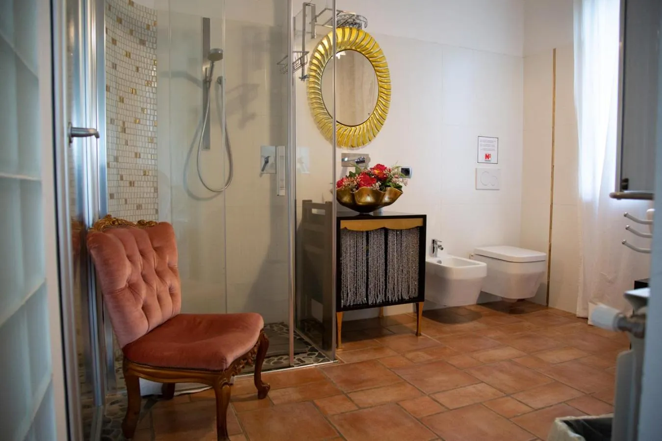 Shower in Bed and breakfast Ellera Viterbo