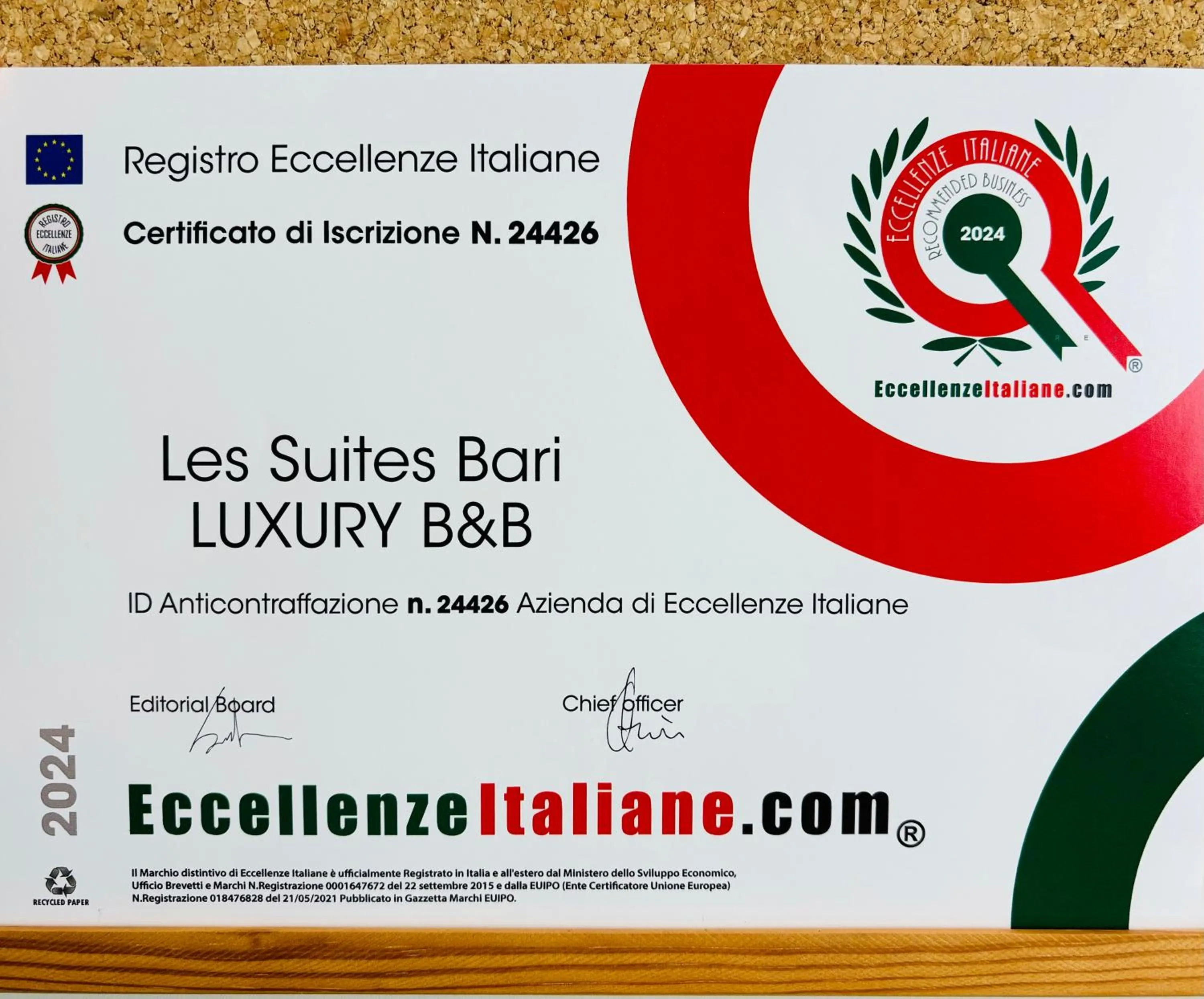 Logo/Certificate/Sign in Les Suites Bari Italian Excellence Bed and Breakfast