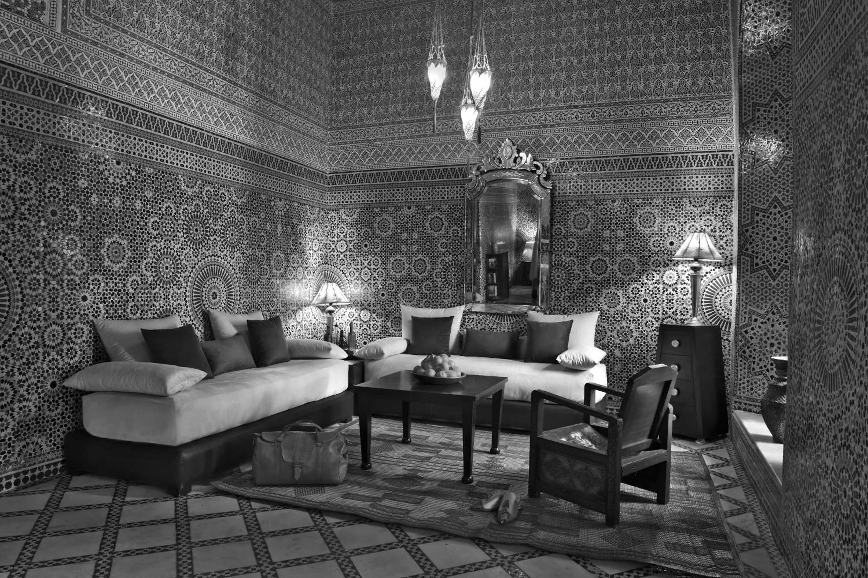 Seating area in Riad L'Aziza