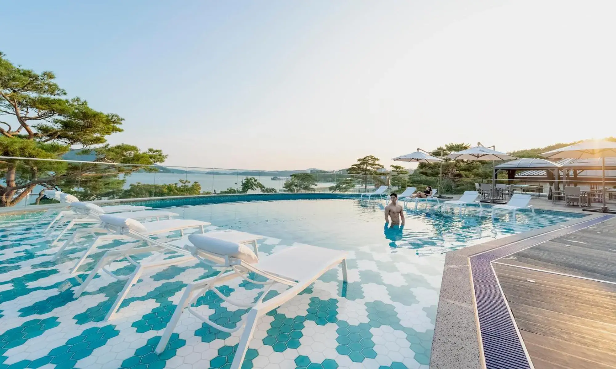 Swimming pool in Goseong hansan marina Swimming pool in Goseong hansan marina