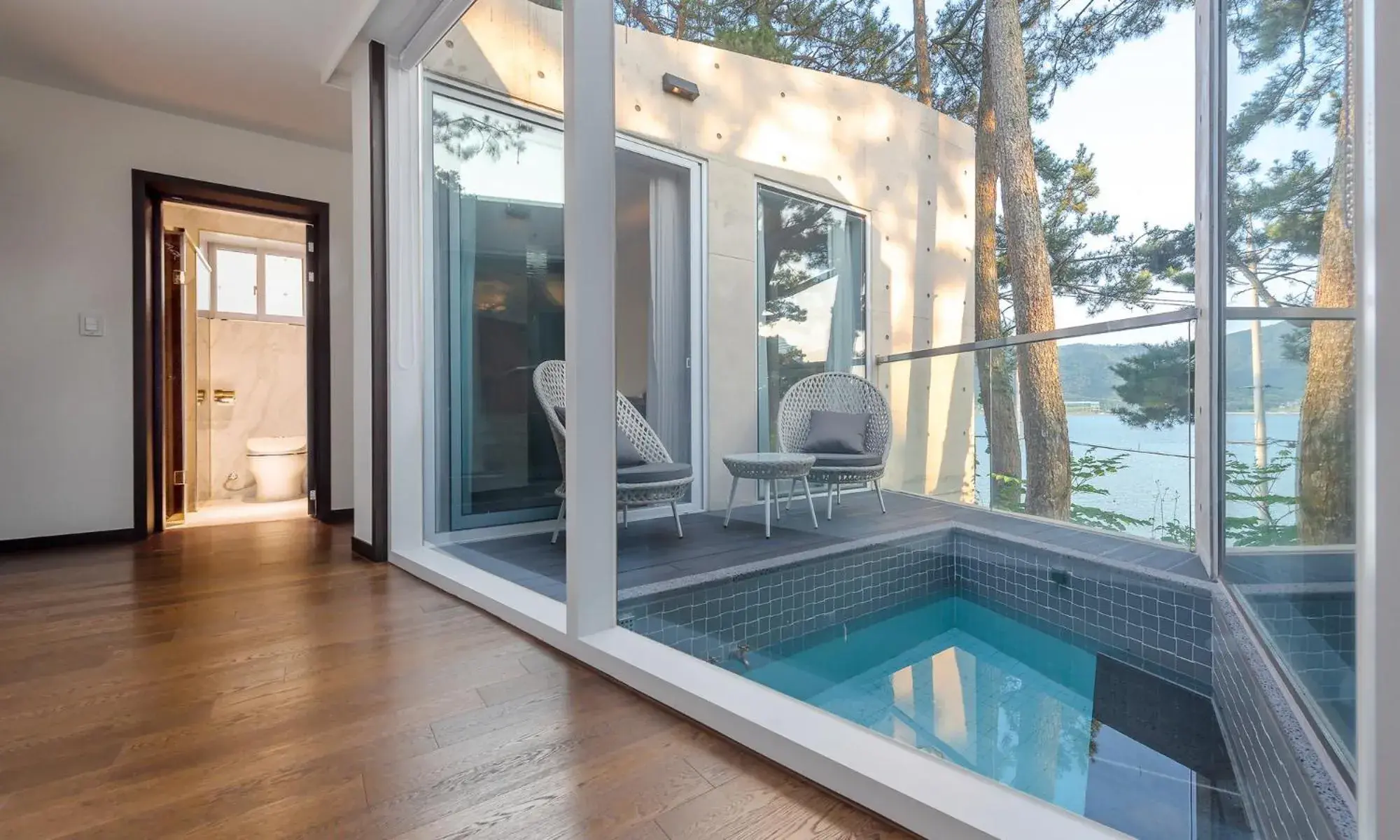 Swimming pool in Goseong hansan marina Swimming pool in Goseong hansan marina