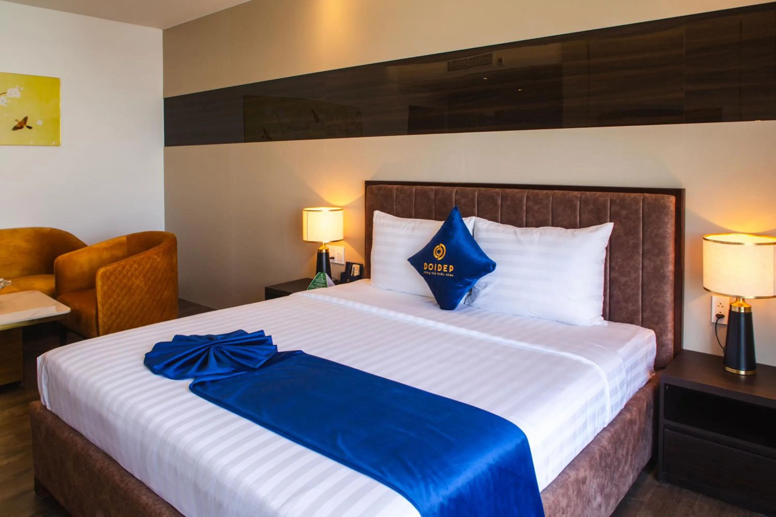 Bed in SANDALS AQUILA HOTEL