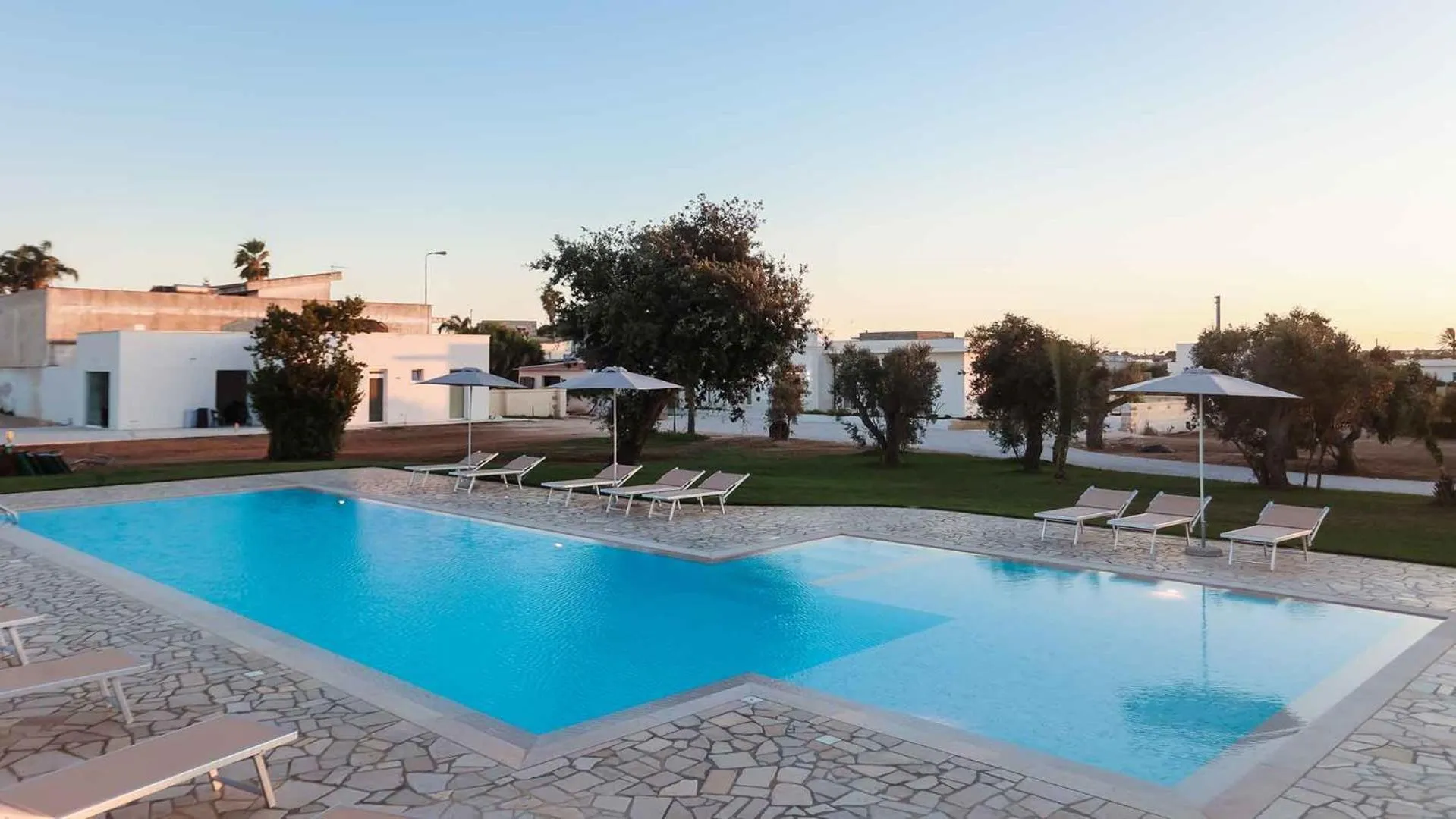 Pool view in Tenuta Cursano