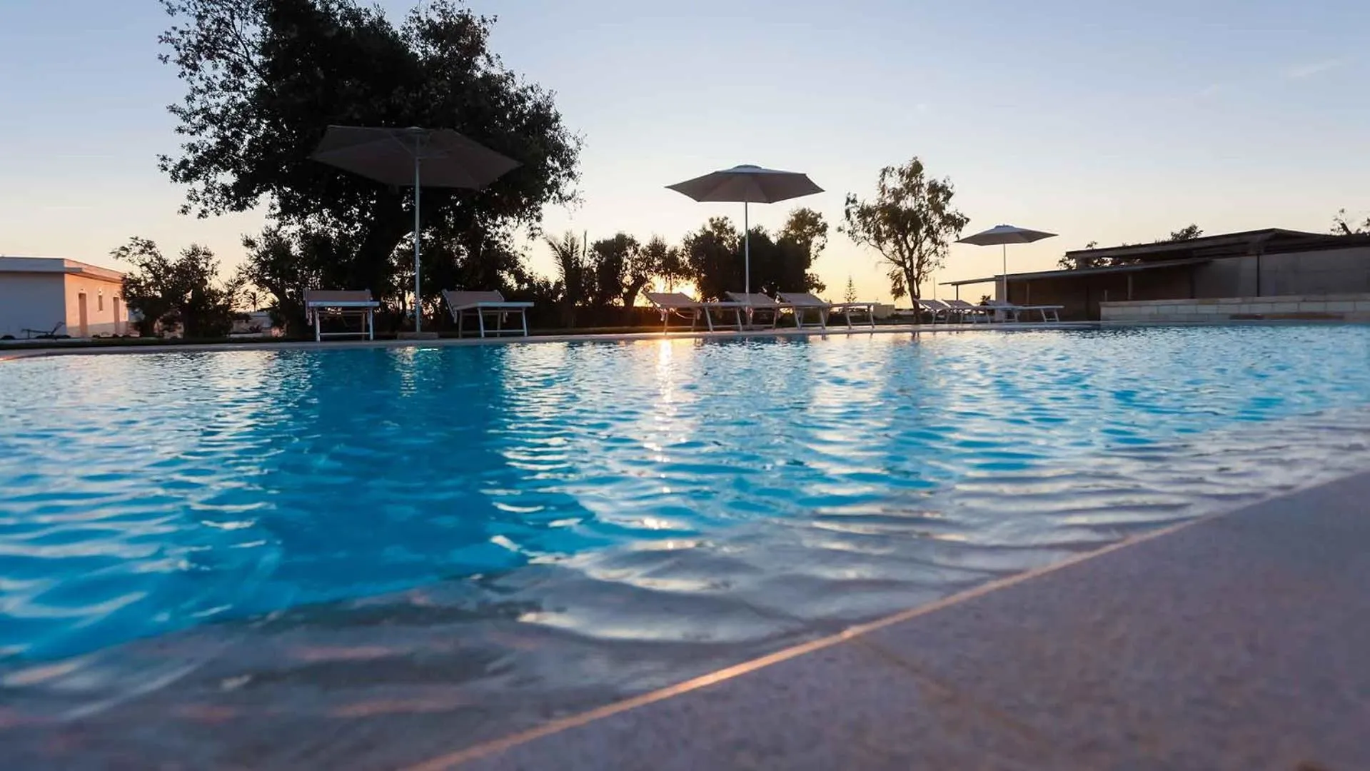Pool view in Tenuta Cursano