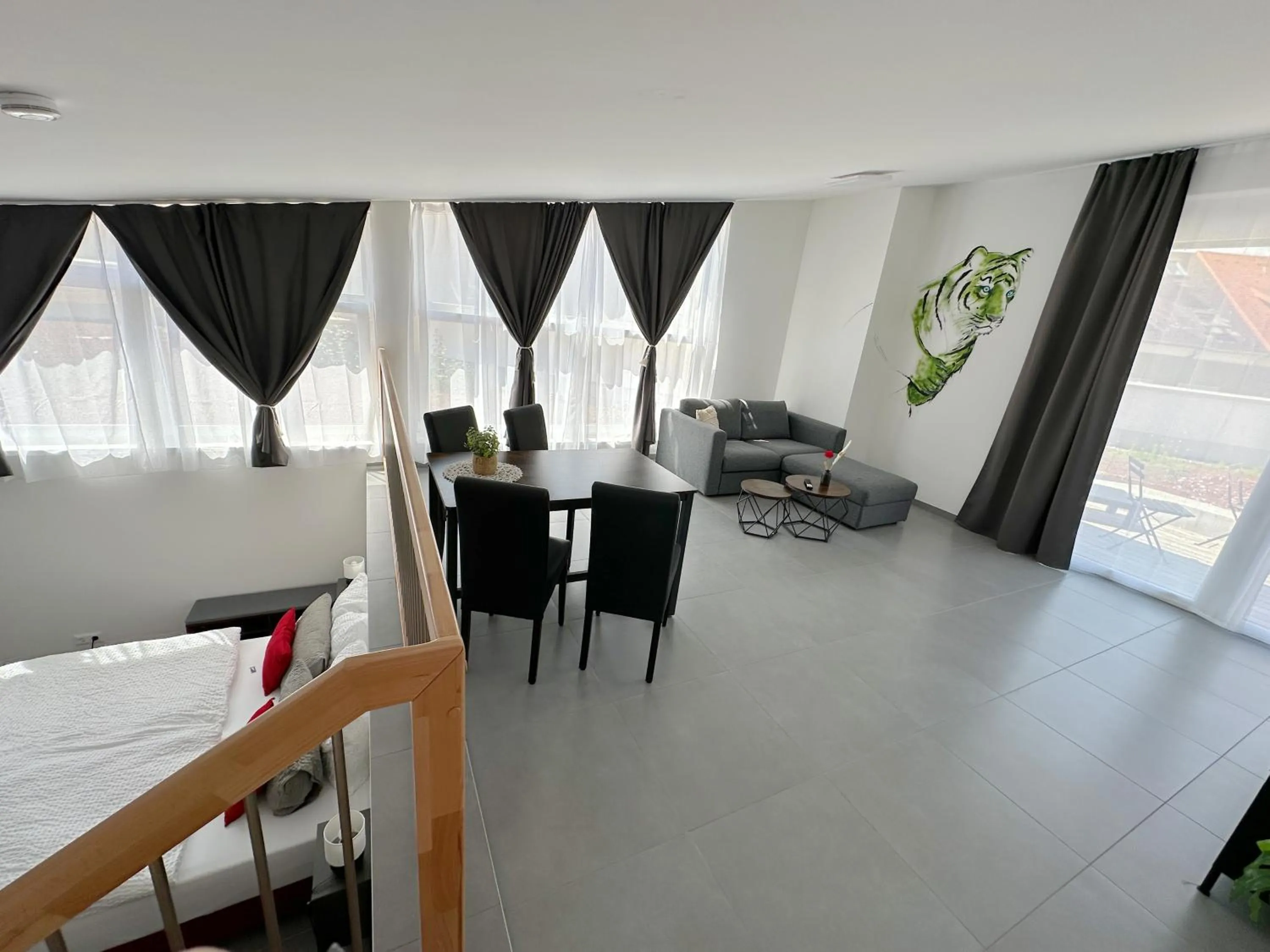 Dining area, Bed in Grazora Living Apartments