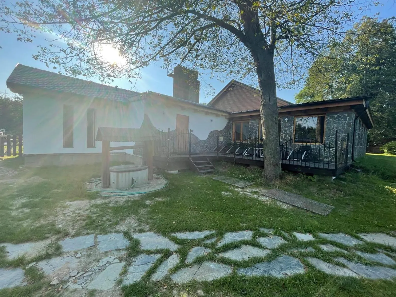 Swimming pool in Penzion Rejviz