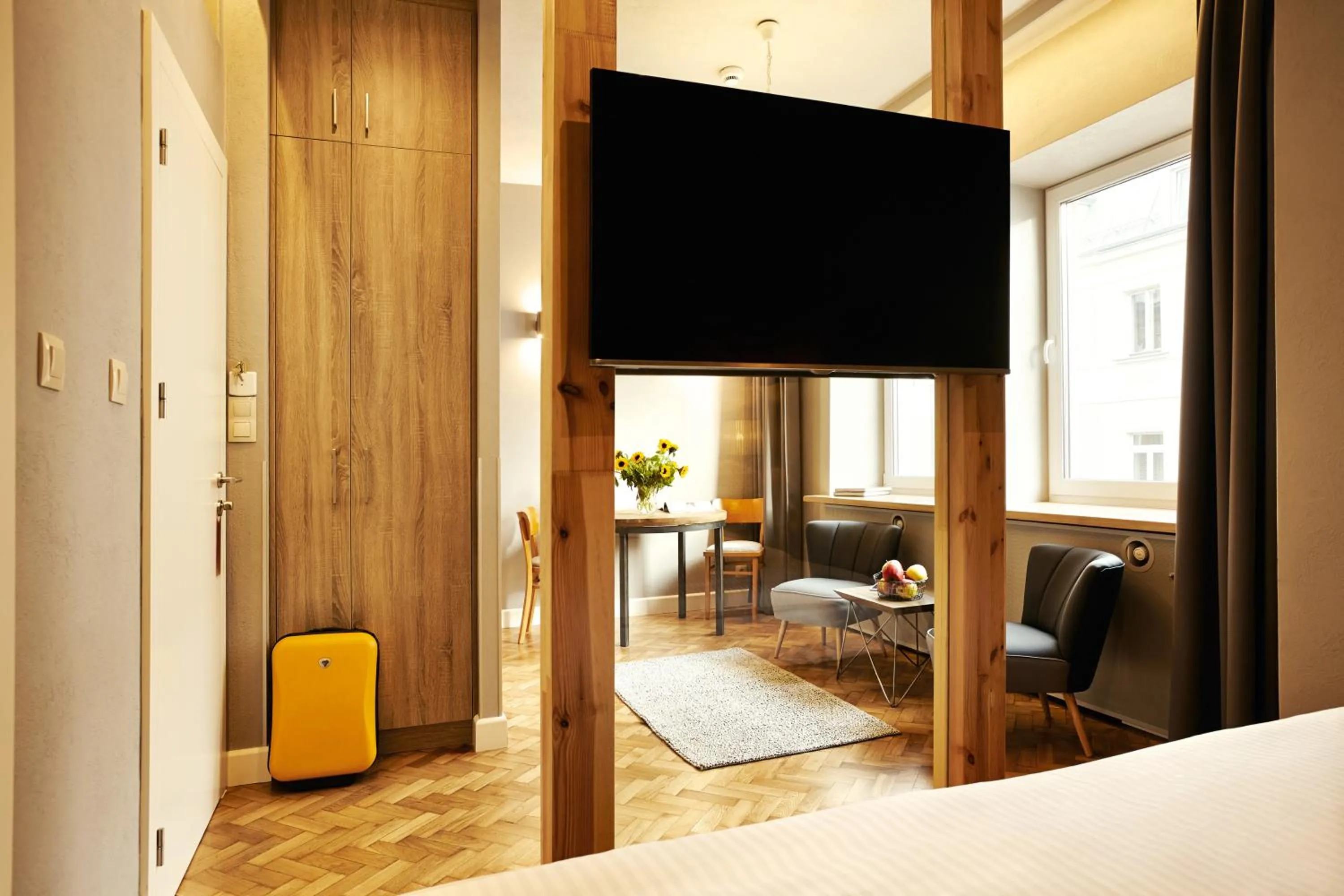 Living room, Bed in SleepWell Ordynacka