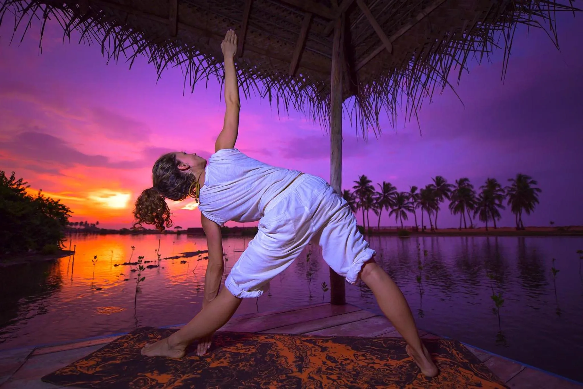 Sunset in Kitesurfing Lanka