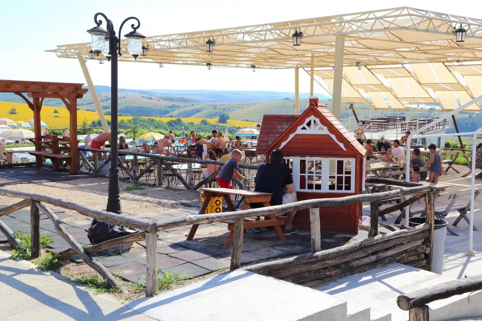 Patio in Seven Generations Winery Hotel