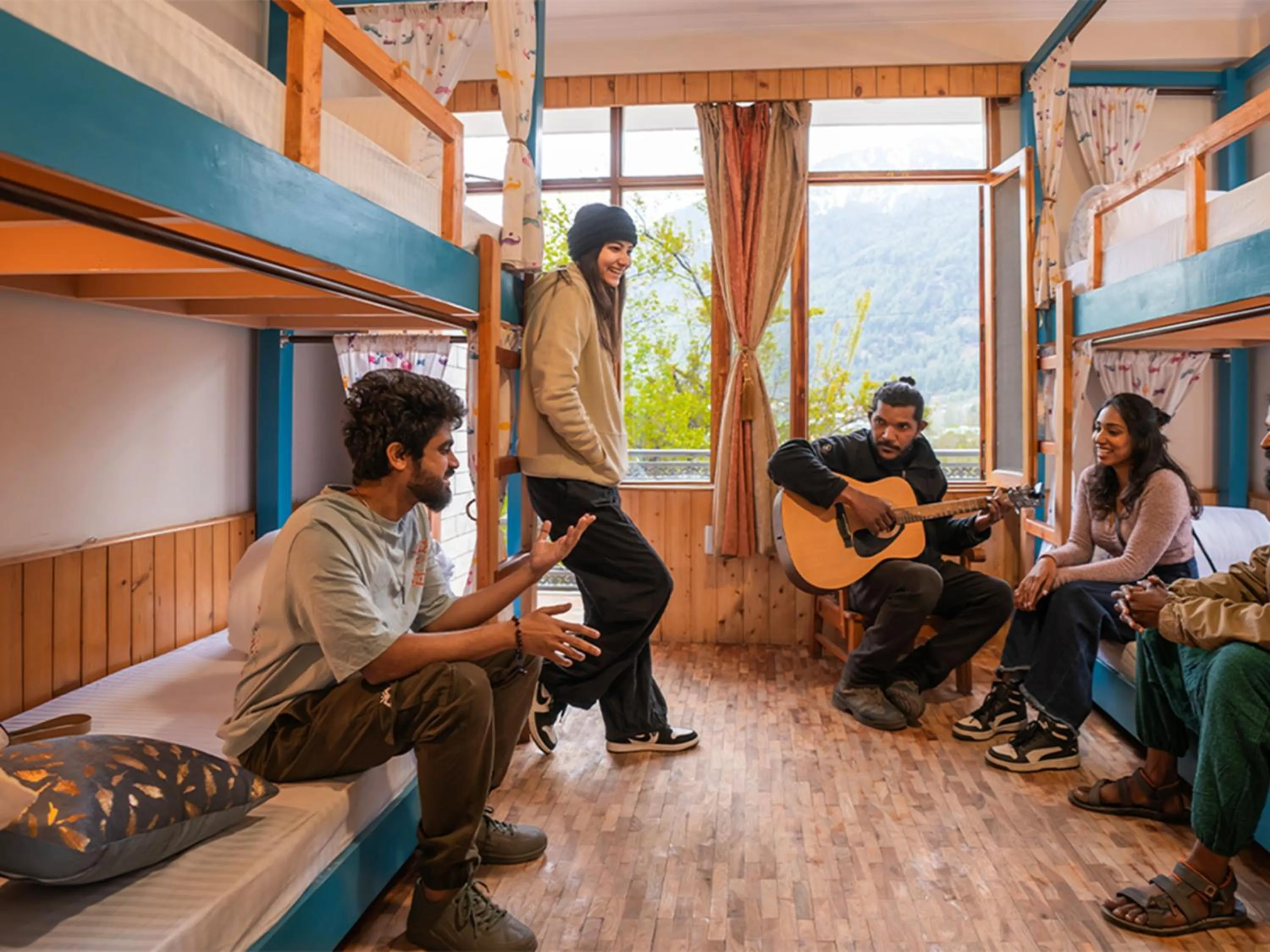 group of guests in Moustache Manali