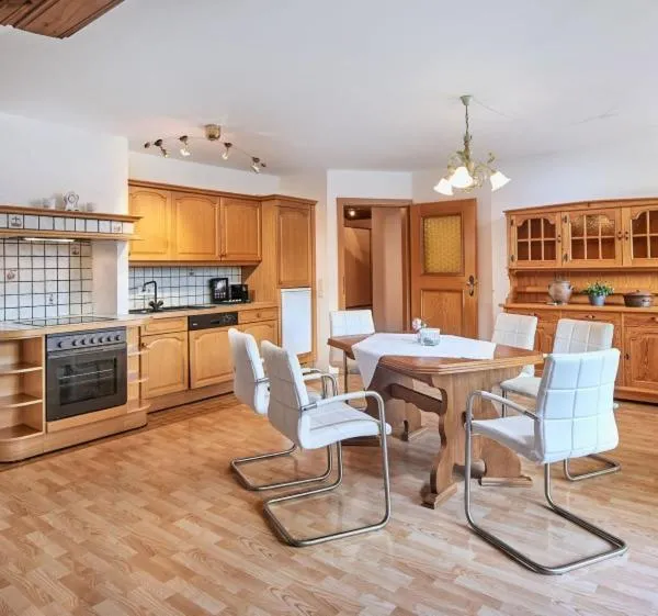 Kitchen or kitchenette in Hotel Bergglück
