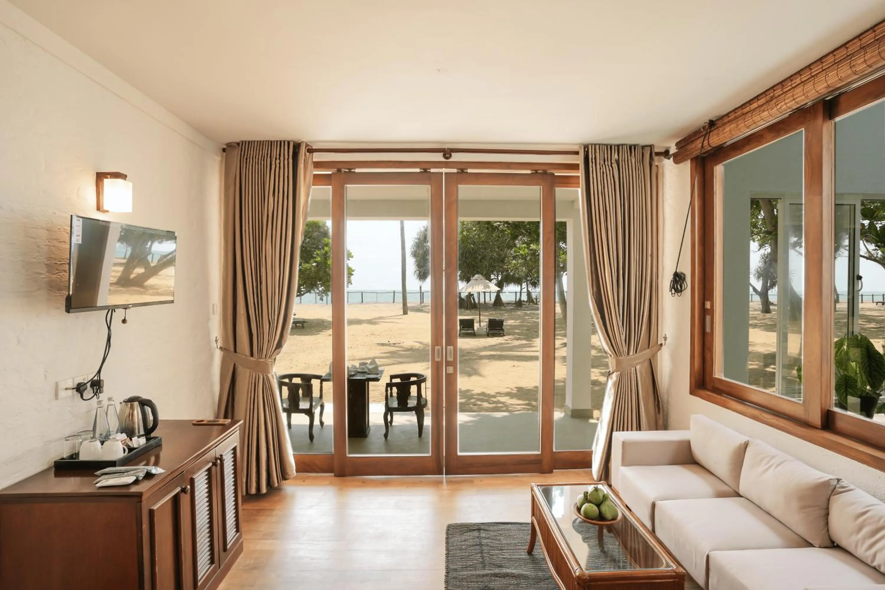 Seating area in Hibiscus Beach Hotel & Villas