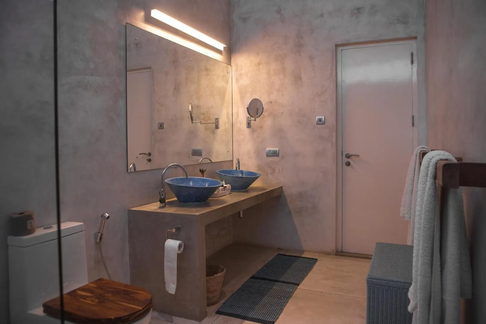 Bathroom in Sri Sharavi Beach Villas & Spa - with 43 metre saltwater infinity pool