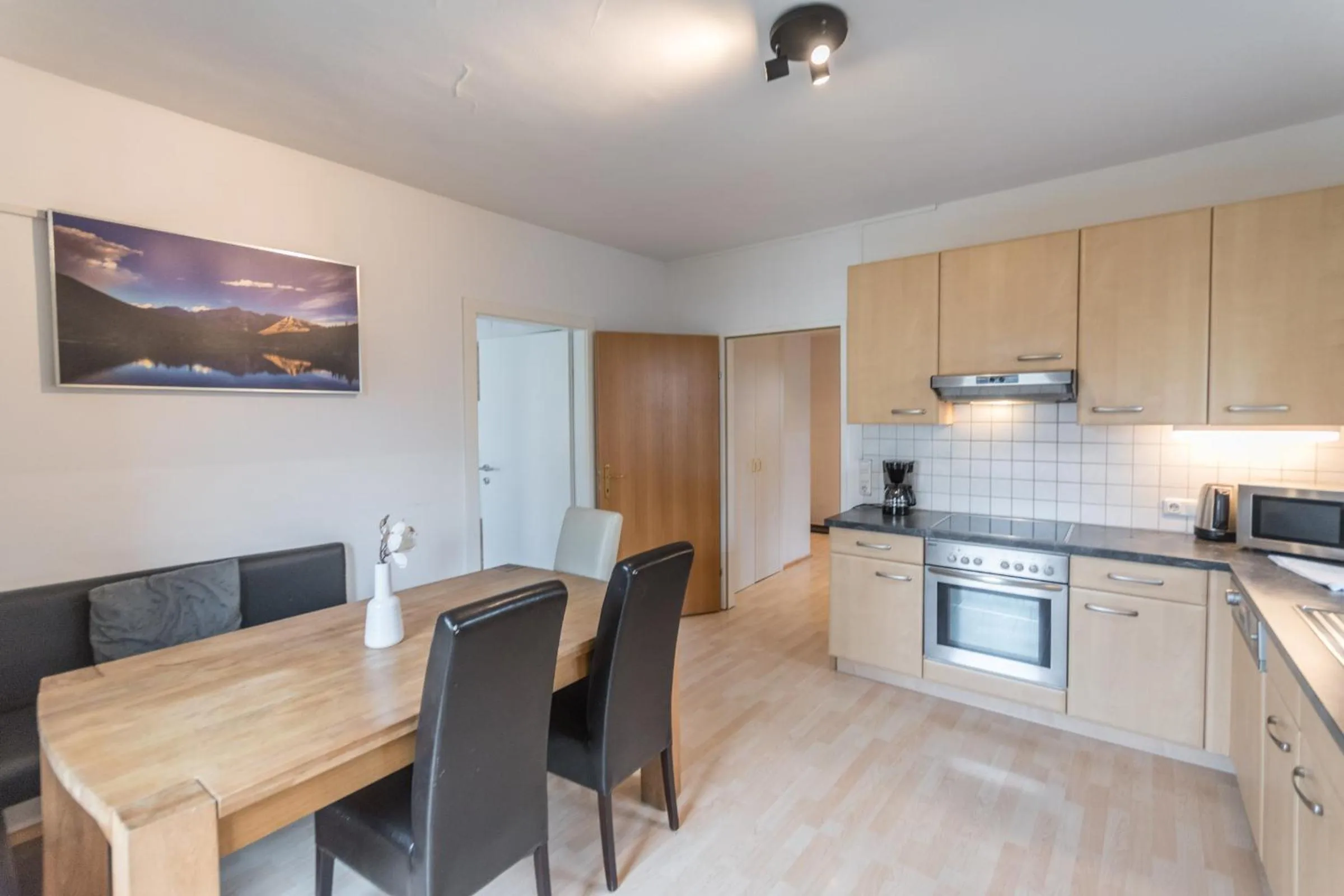 Kitchen or kitchenette in Ski-n-Lake City Apartments