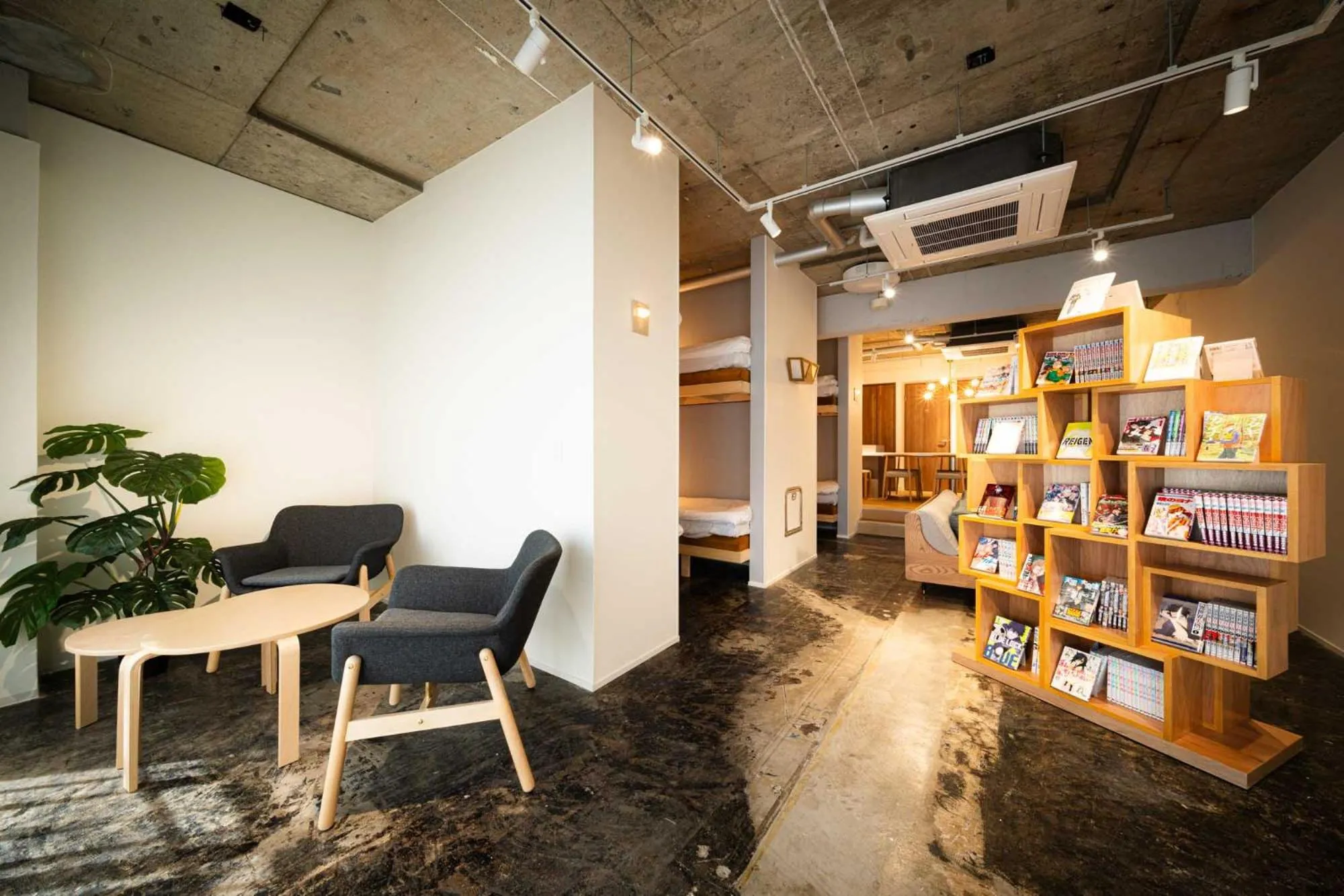 Living room in MANGA ART HOTEL, BAKUROCHO