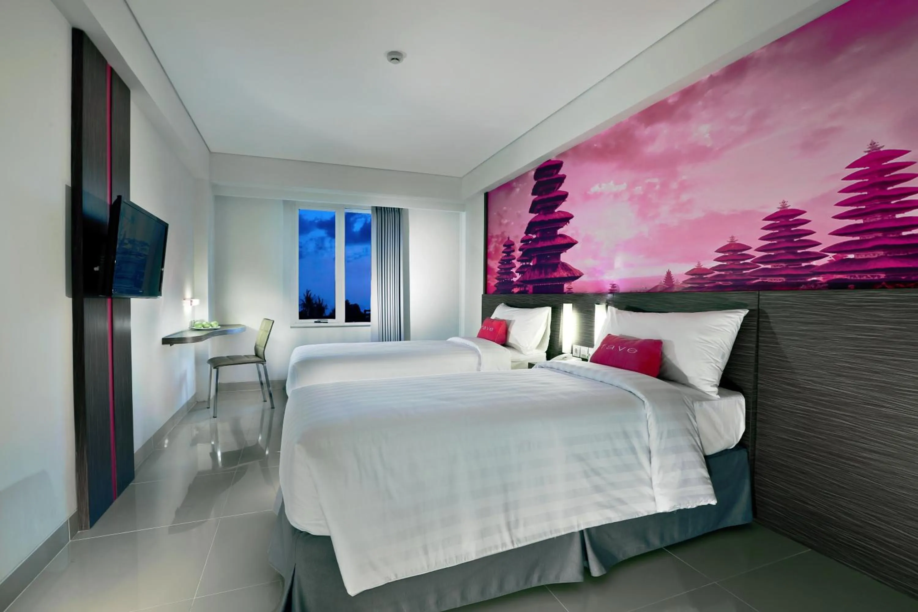 Bedroom, Bed in favehotel Sunset Seminyak